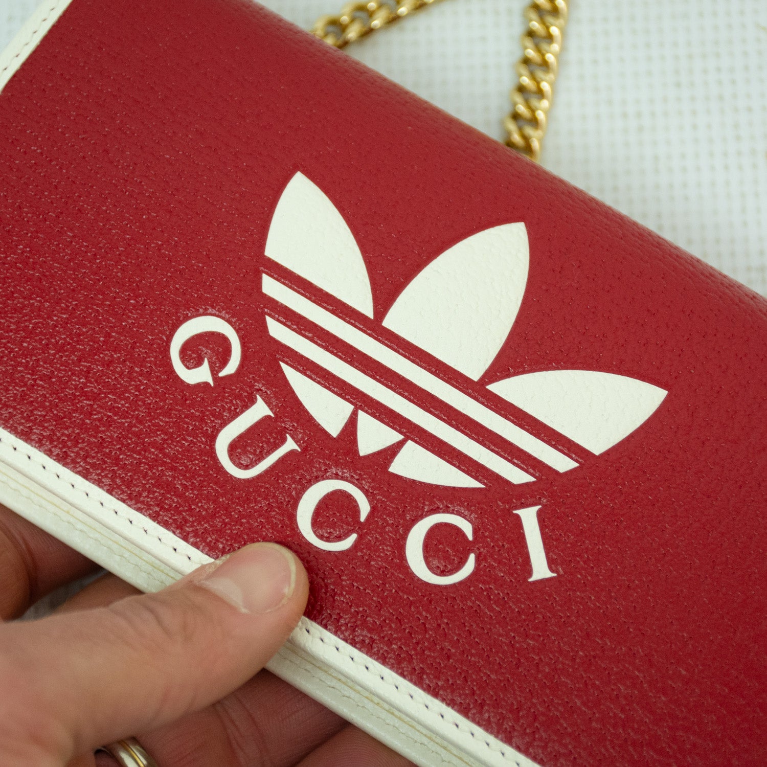Gucci X Addidas Red/Beige Chain Wallet - 621892 UZ3BG 6484