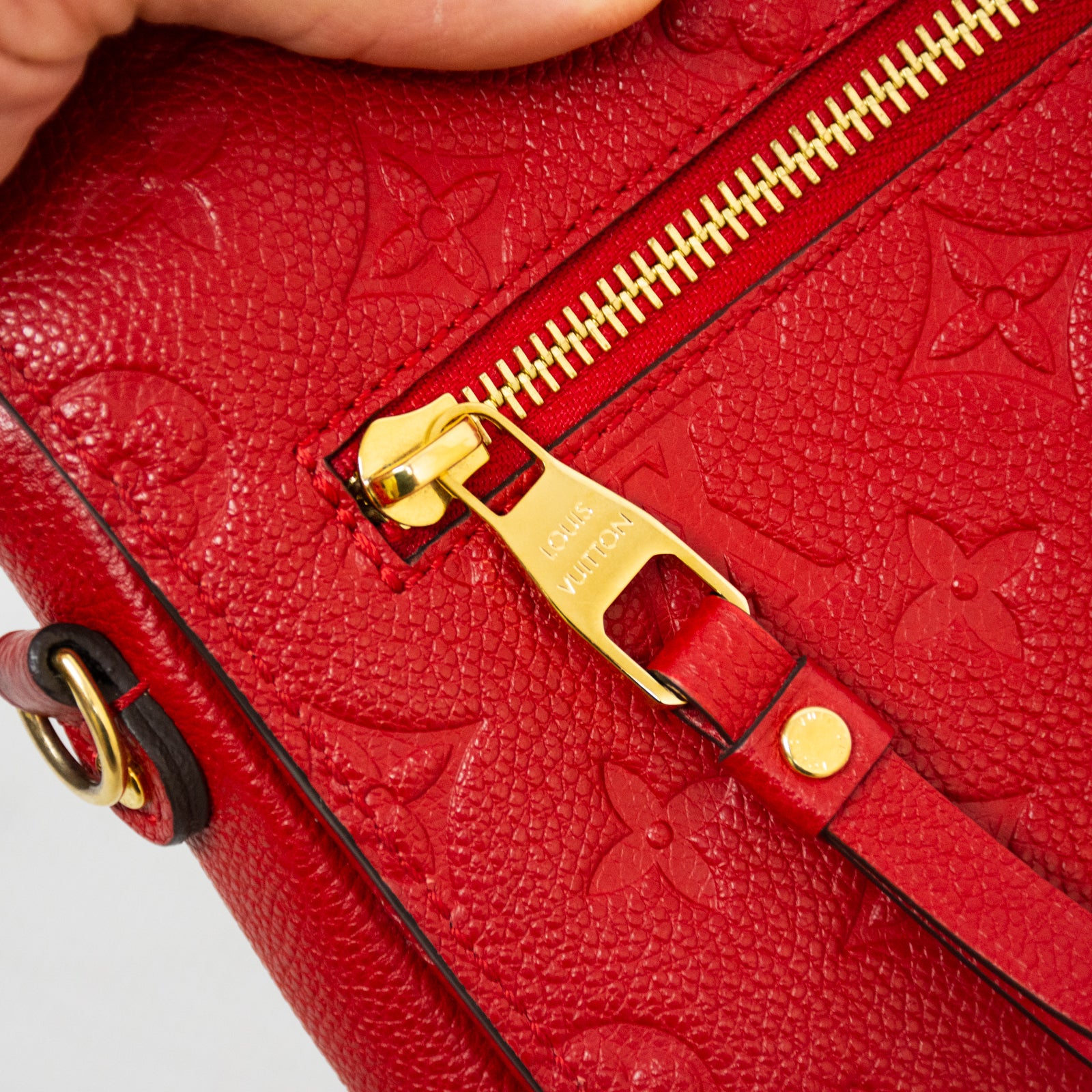 Louis Vuitton LV GM Pochette Meti Shoulder Bag - Monogram Empreinte Red