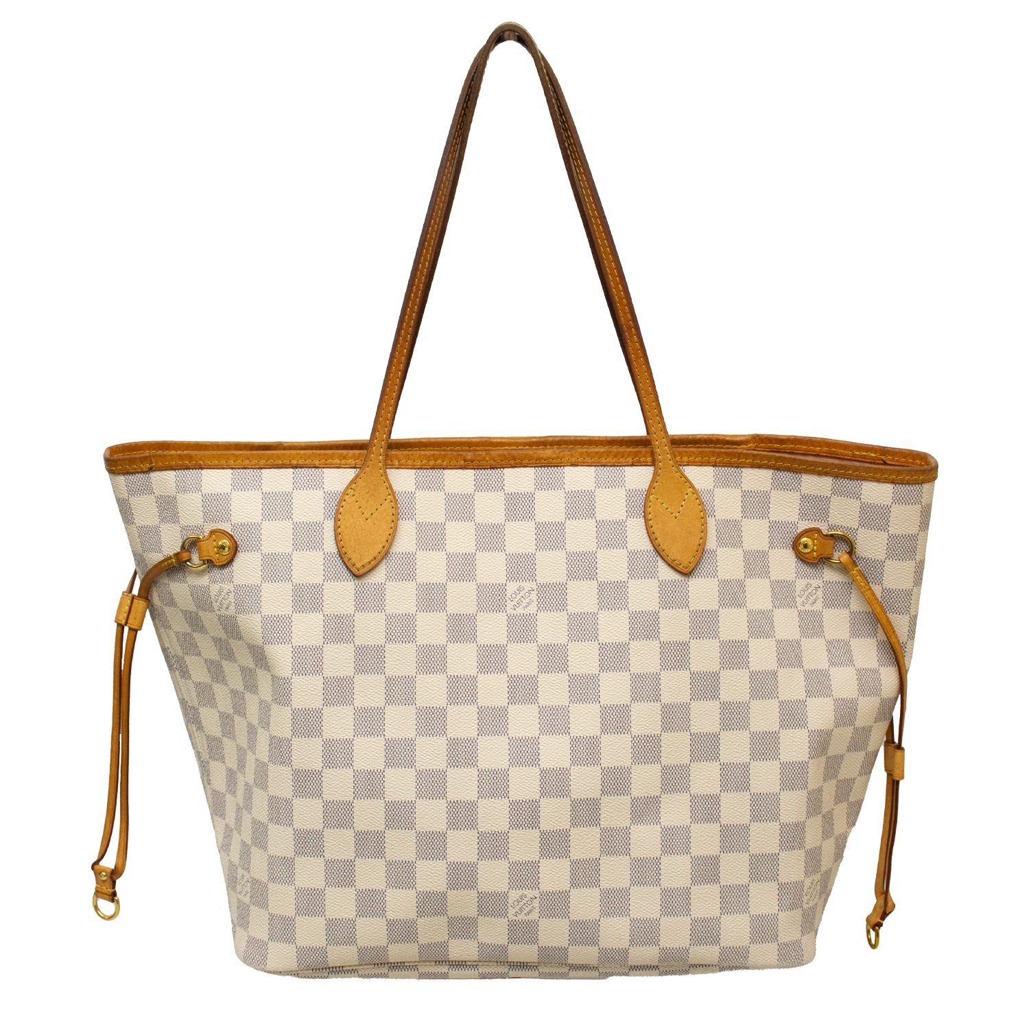 Louis Vuitton Neverfull & Pouchette Damier Azure Creme Handbag Bundle