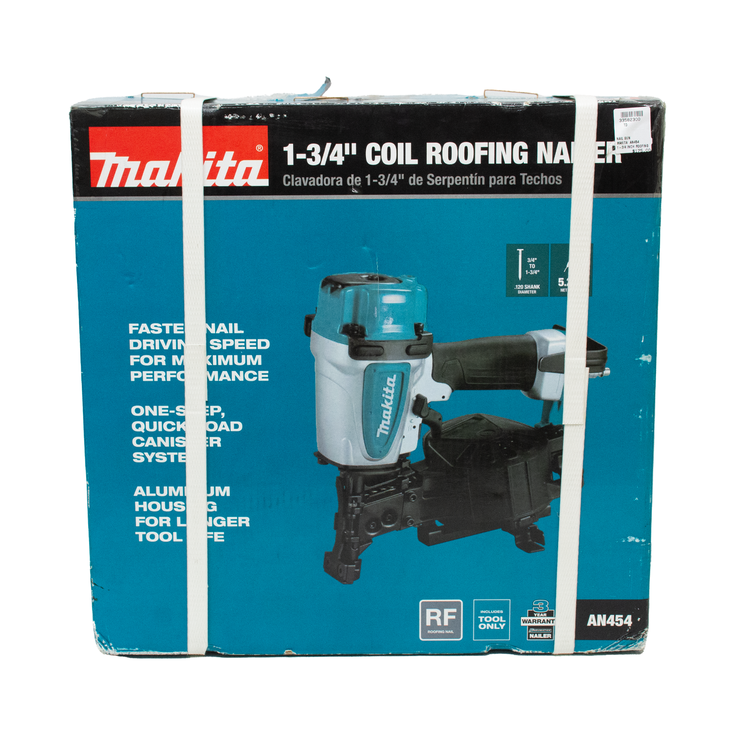Makita AN454 1-3/4 Inch Roofing Coil Nailer