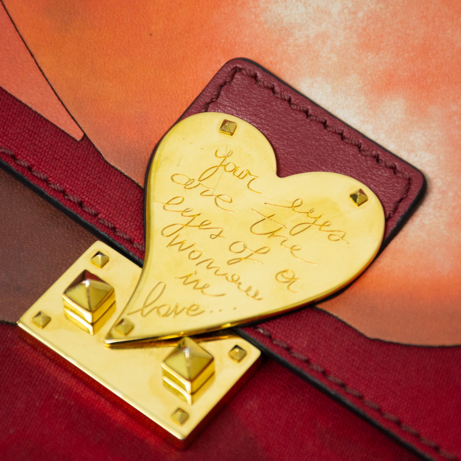 Valentino L'Amore Heart Rockstud Shoulder Bag