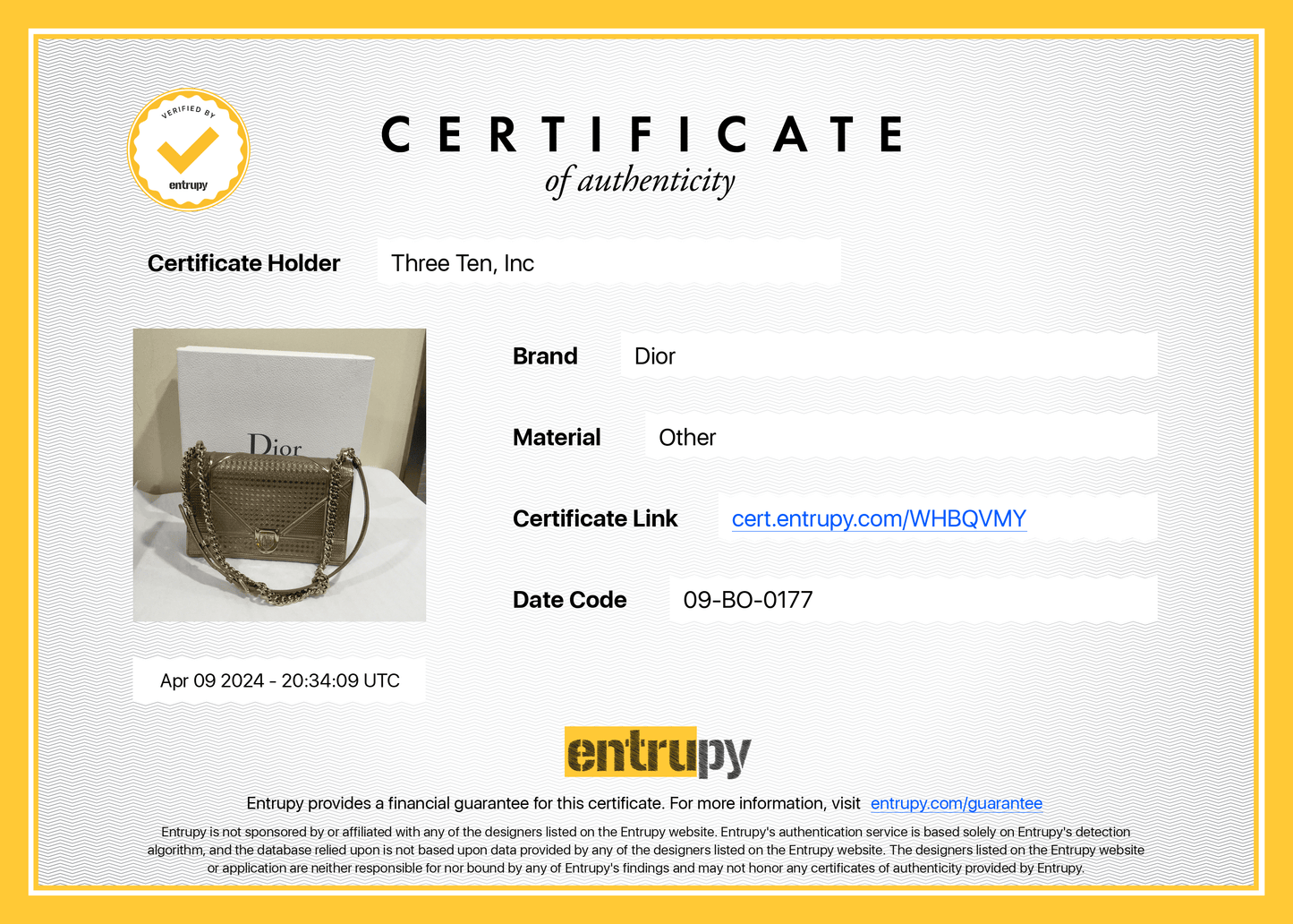 Dior Micro Cannage Diorama - Gold Metallic Purse - Medium