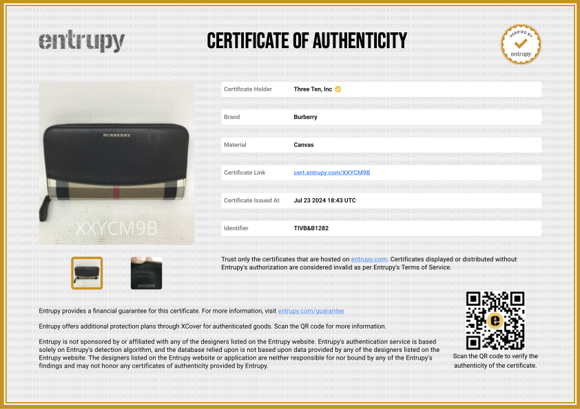 Burberry Elmore Plaid Leather Print Continental Zip Around Wallet