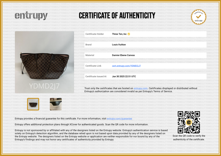 Louis Vuitton Damier Ebene Canvas Neverfull MM