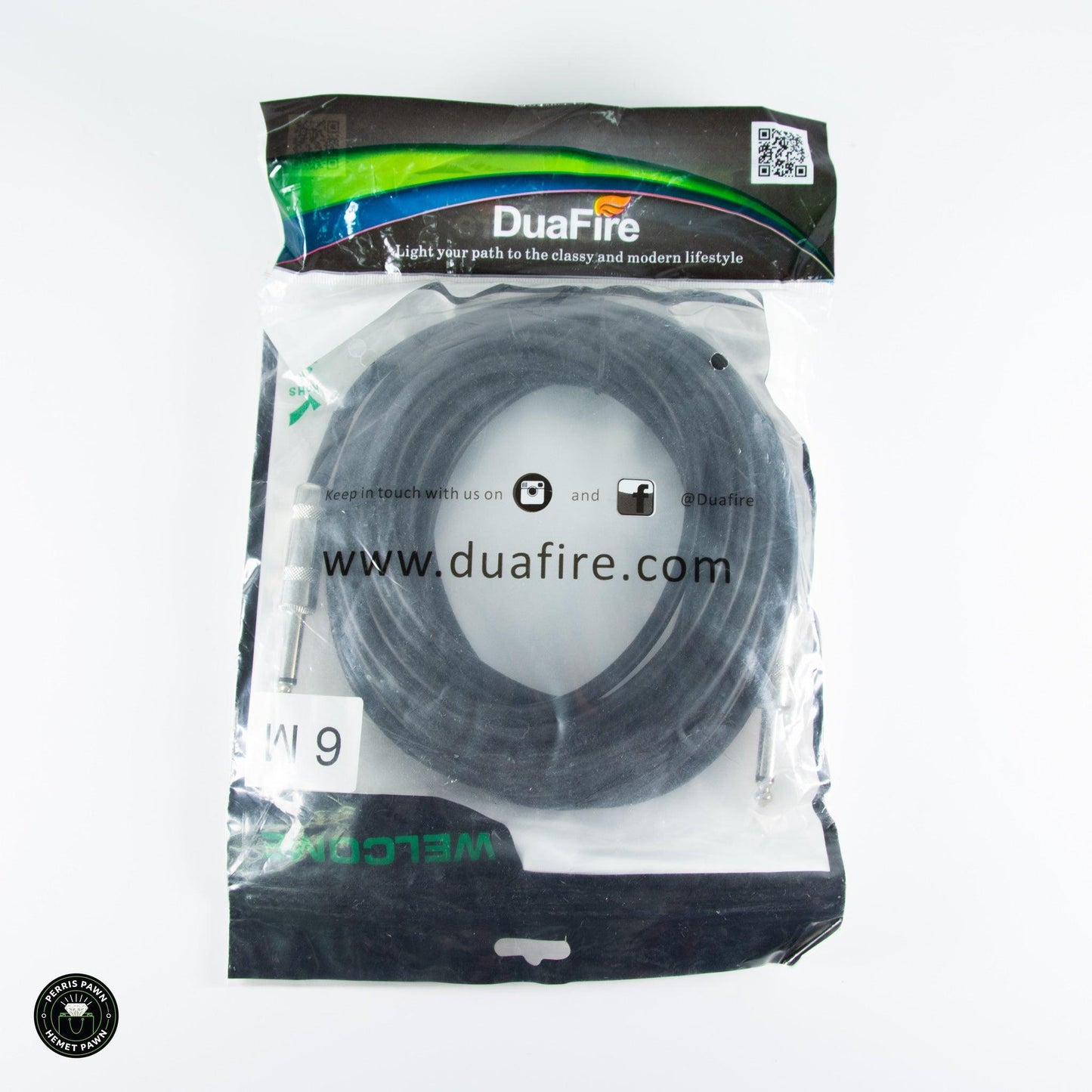 Duafire 6m Straight Angle Guitar Cable - ipawnishop.com