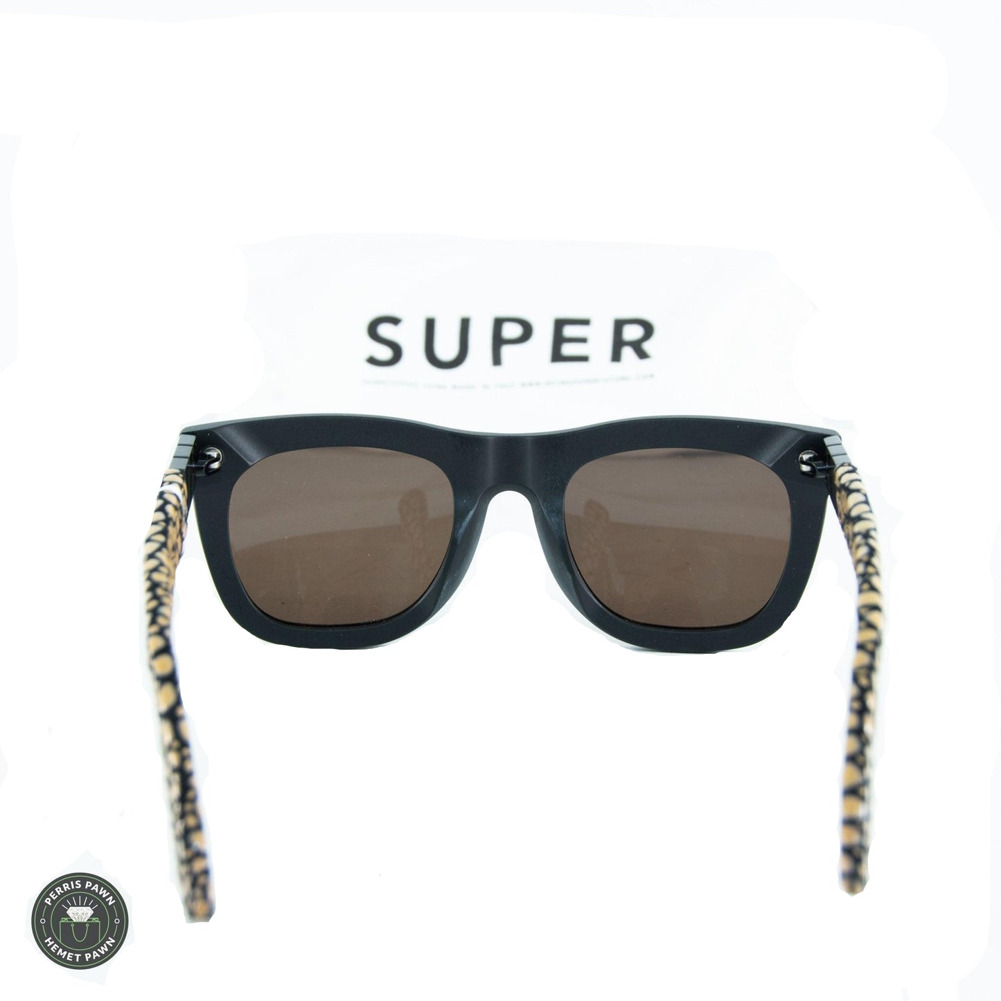 Retrosuperfuture Black Modified Square Sunglasses w/ Case - ipawnishop.com