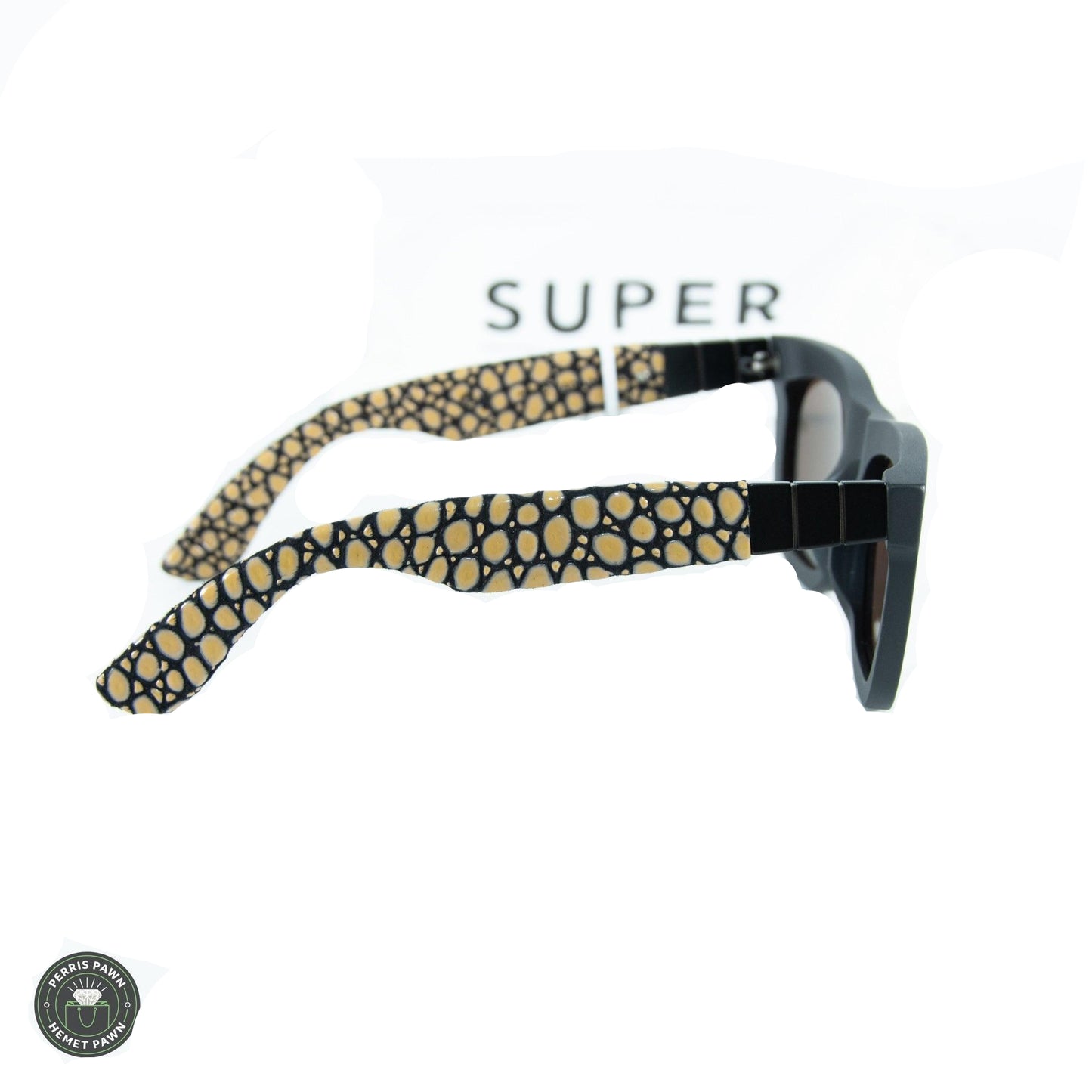 Retrosuperfuture Black Modified Square Sunglasses w/ Case - ipawnishop.com