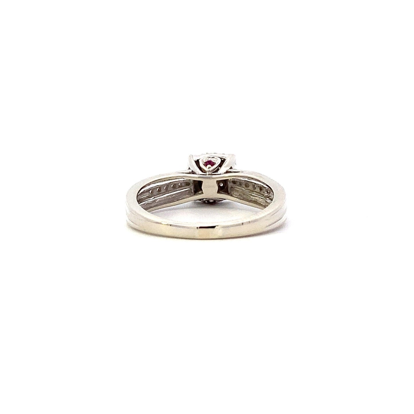 10K White Gold Diamond Engagement & Wedding Ring Set - 0.49ct - ipawnishop.com