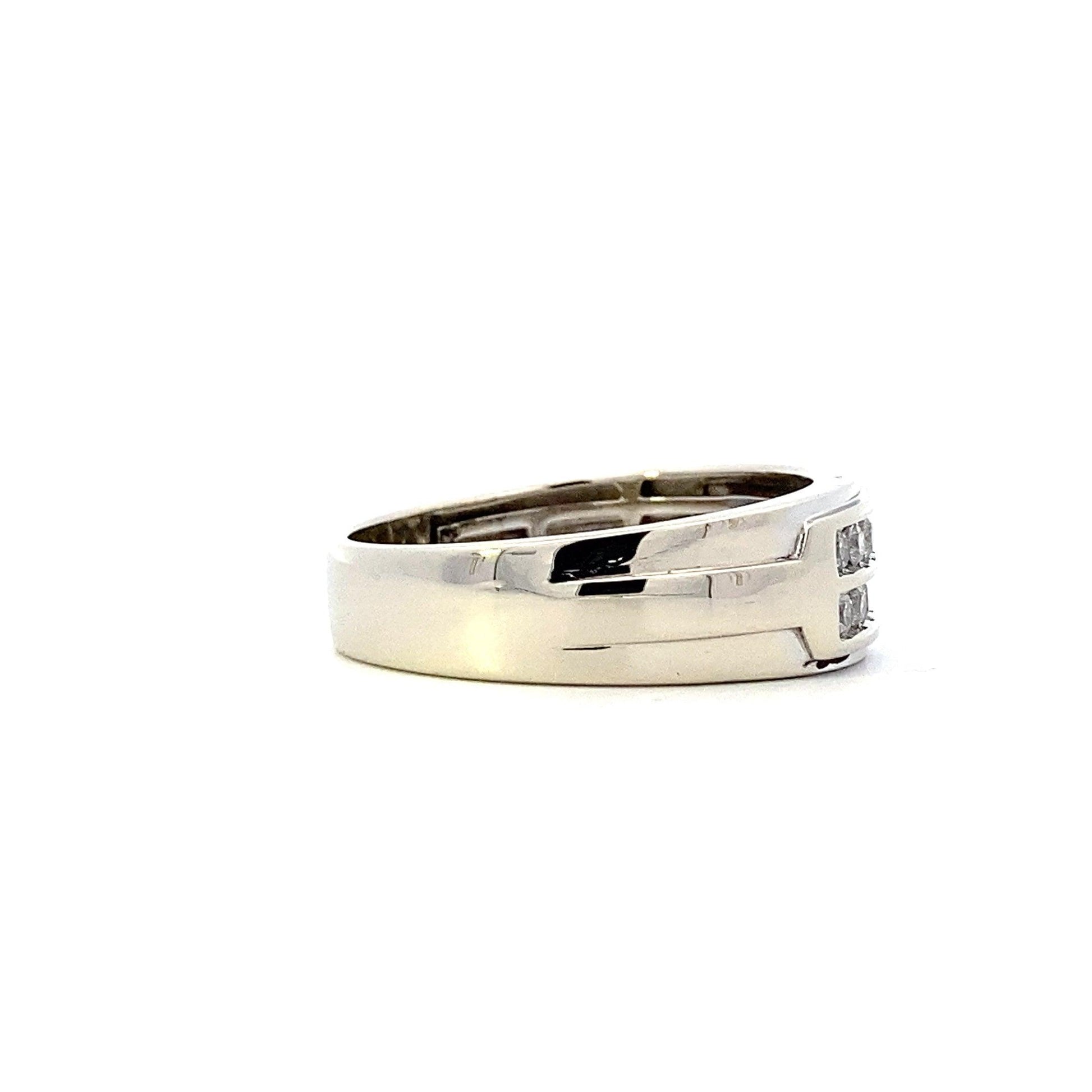 10K White Gold Men's Diamond Ring - 0.56ct - ipawnishop.com