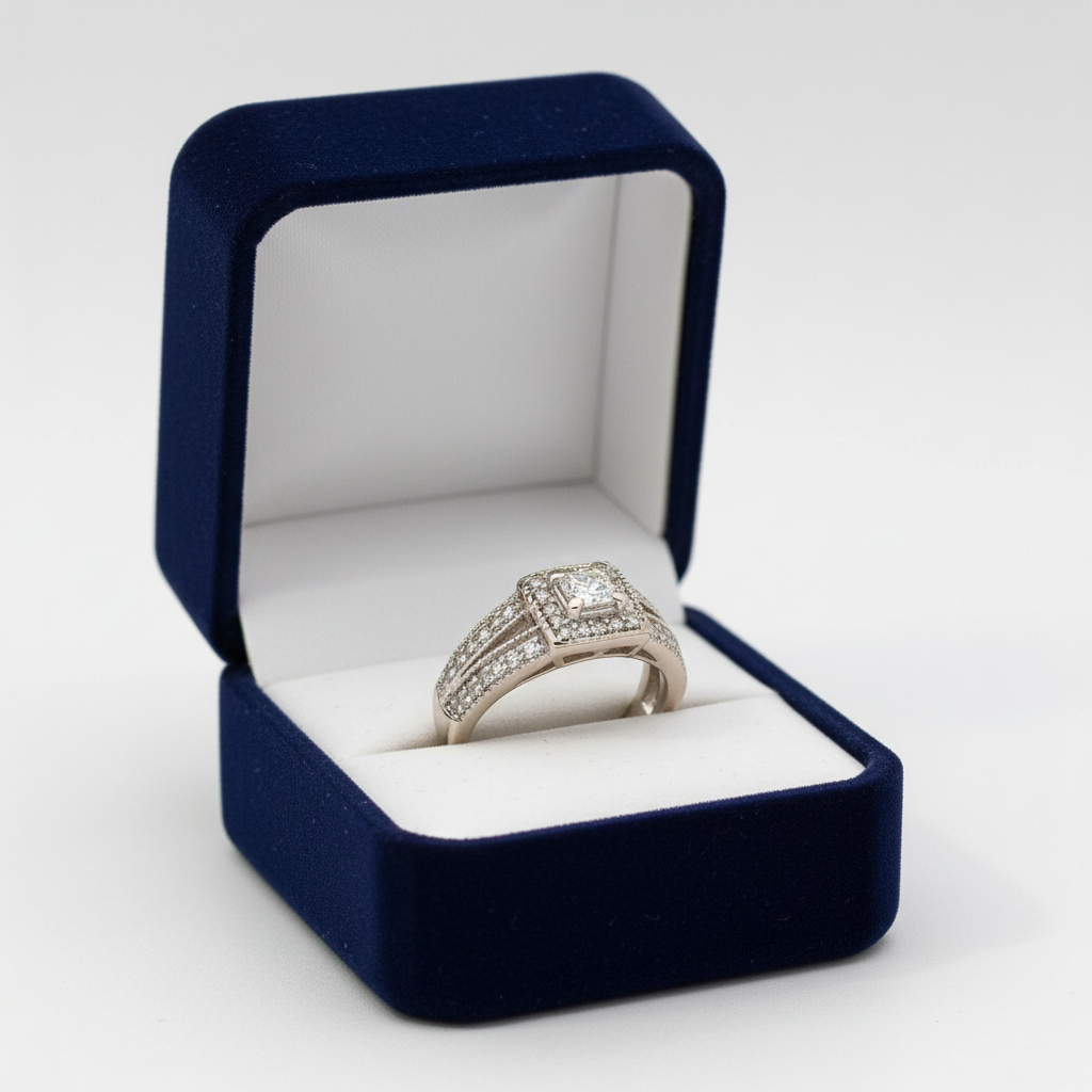 10K White Gold Women's Diamond Ring - 0.36ct