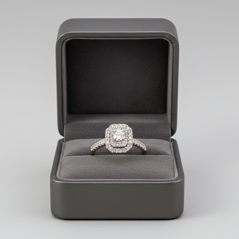 10K White Gold Women's Diamond Ring - 0.40ct