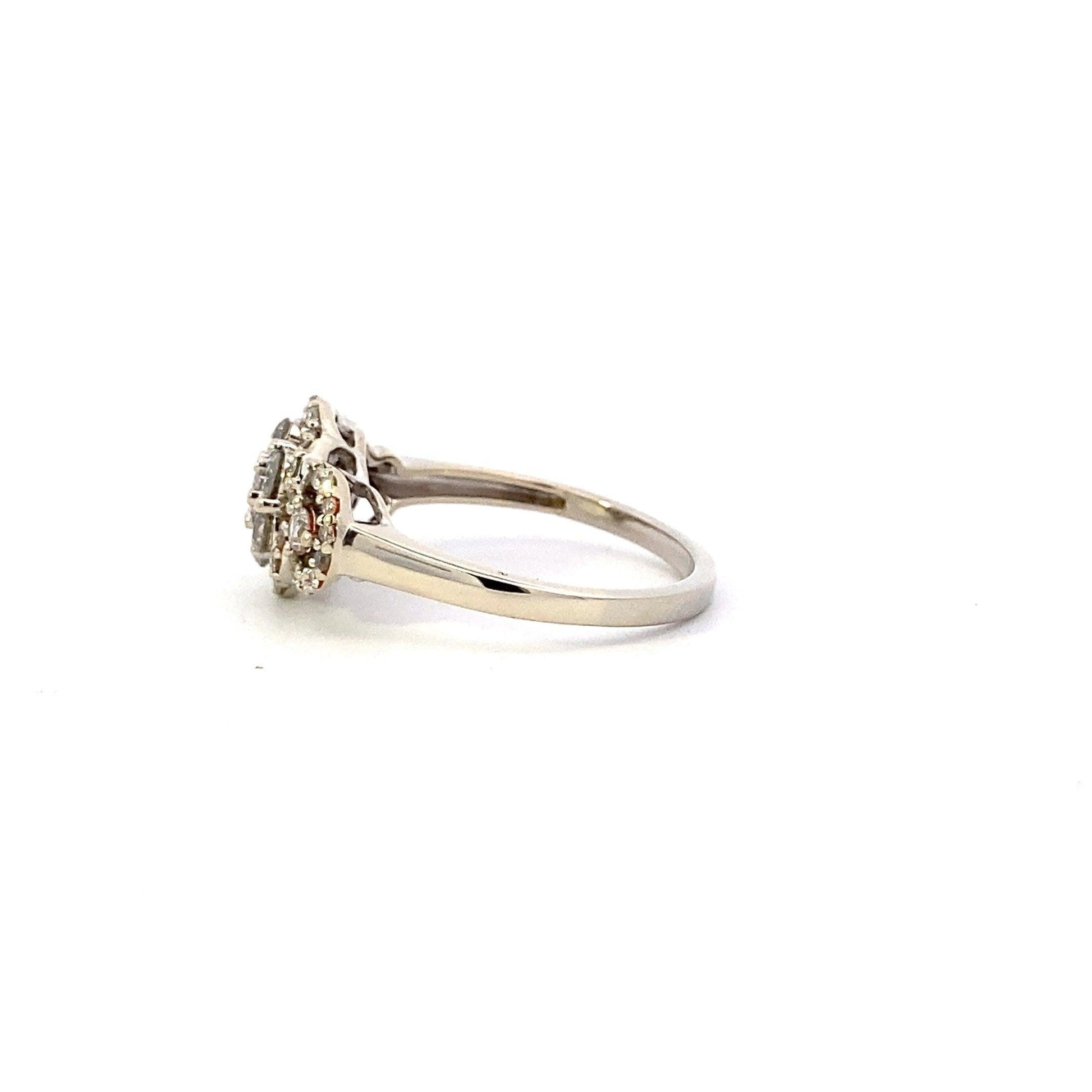 Anillo de Diamantes para Mujer en Oro Blanco de 10K - 0.97ct - ipawnishop.com