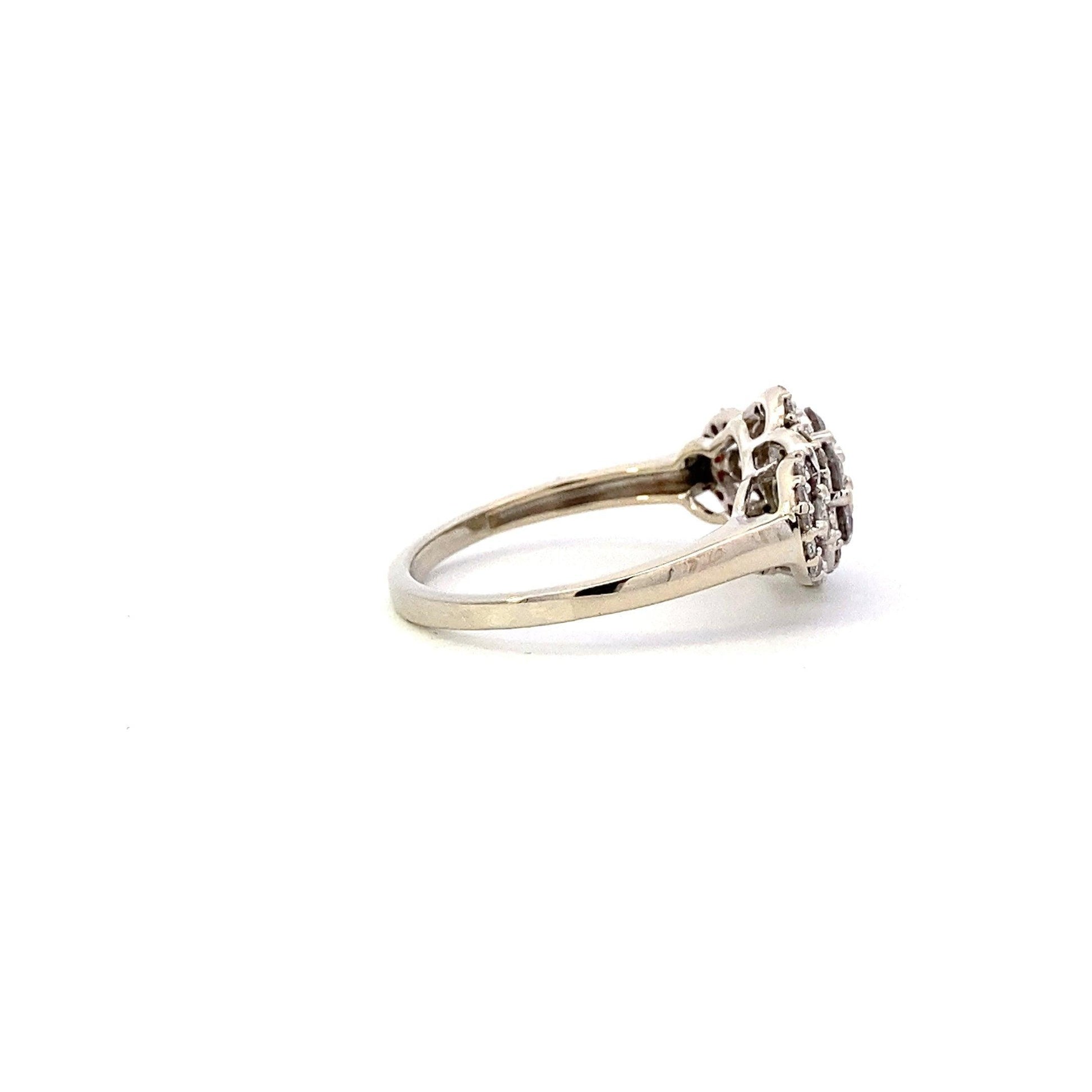 Anillo de Diamantes para Mujer en Oro Blanco de 10K - 0.97ct - ipawnishop.com