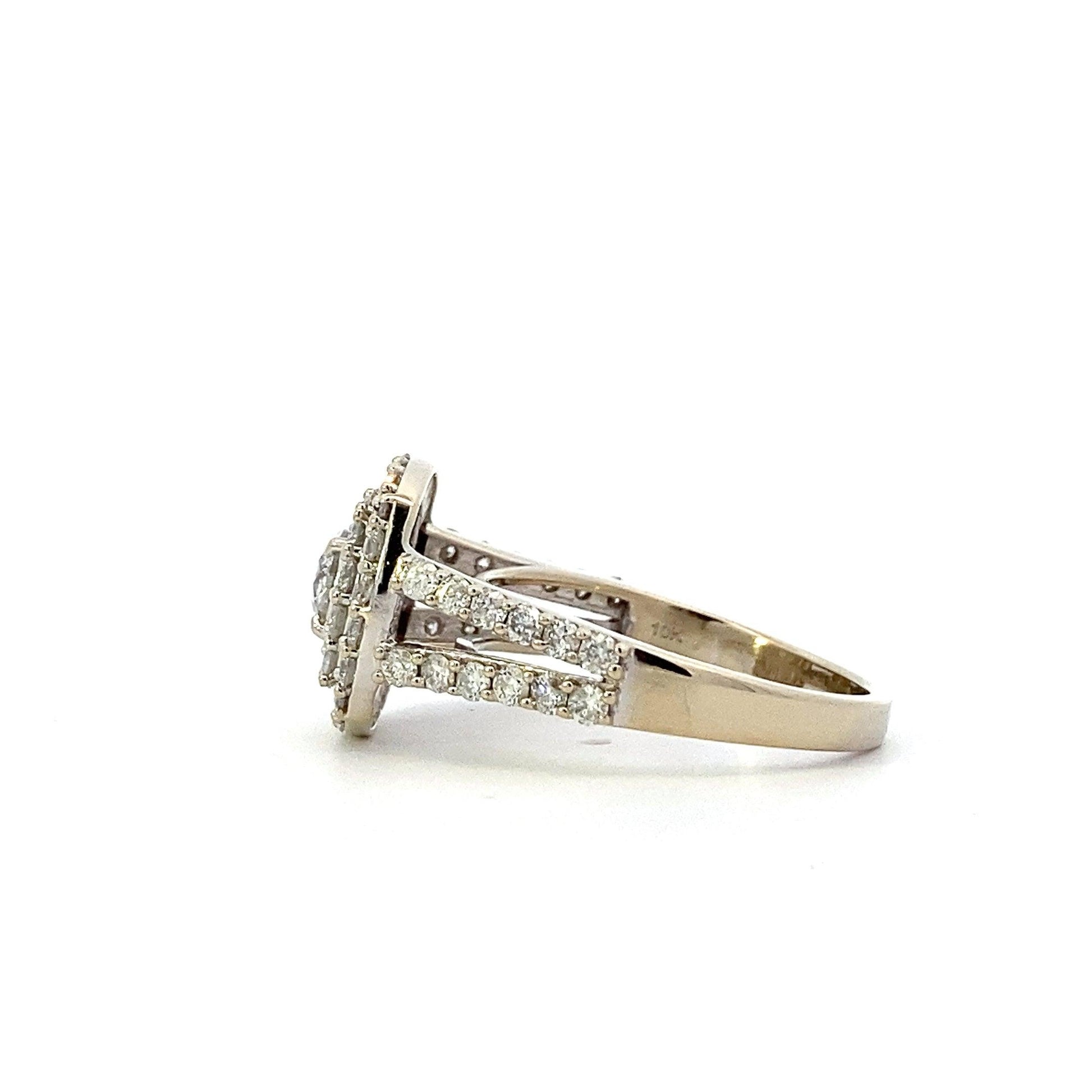 Anillo de Diamantes para Mujer en Oro Blanco 10K - 1.48ct - ipawnishop.com