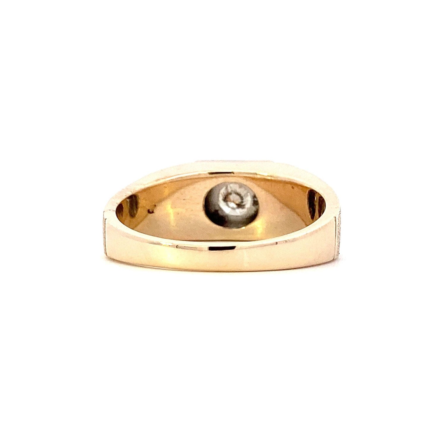 10K Yellow & White Gold Men's Diamond Ring - 0.47ct - ipawnishop.com