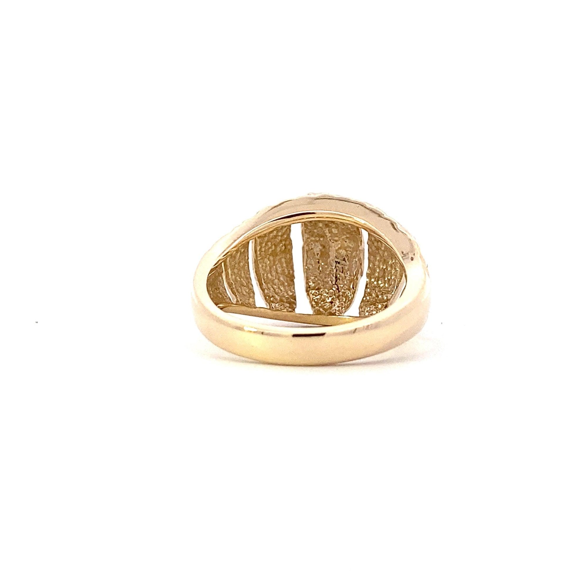10K Yellow Gold 12MM Open Dome Ring - ipawnishop.com
