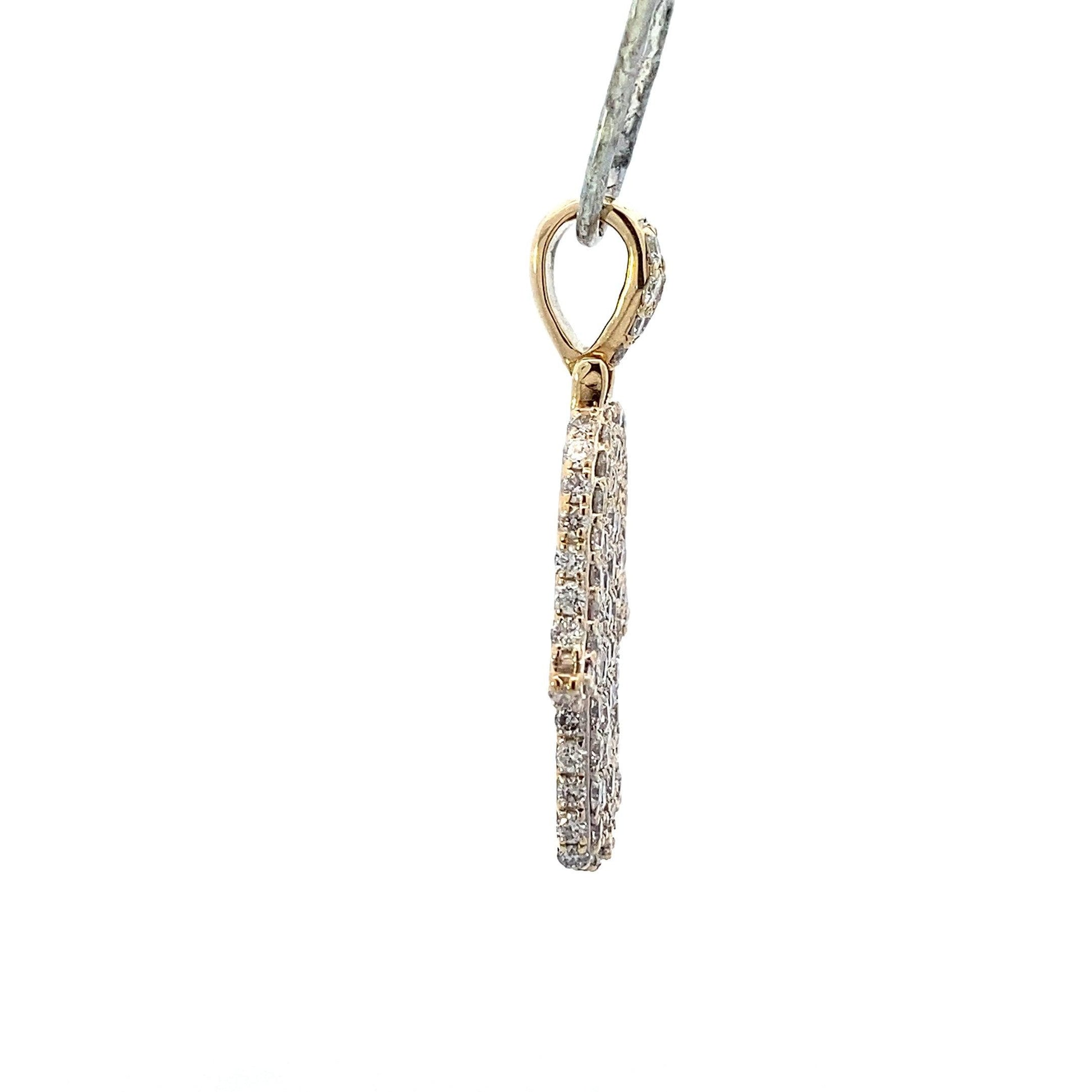 Colgante Mano Hamsa Diamante Oro Amarillo 10K - 2.25ct - ipawnishop.com