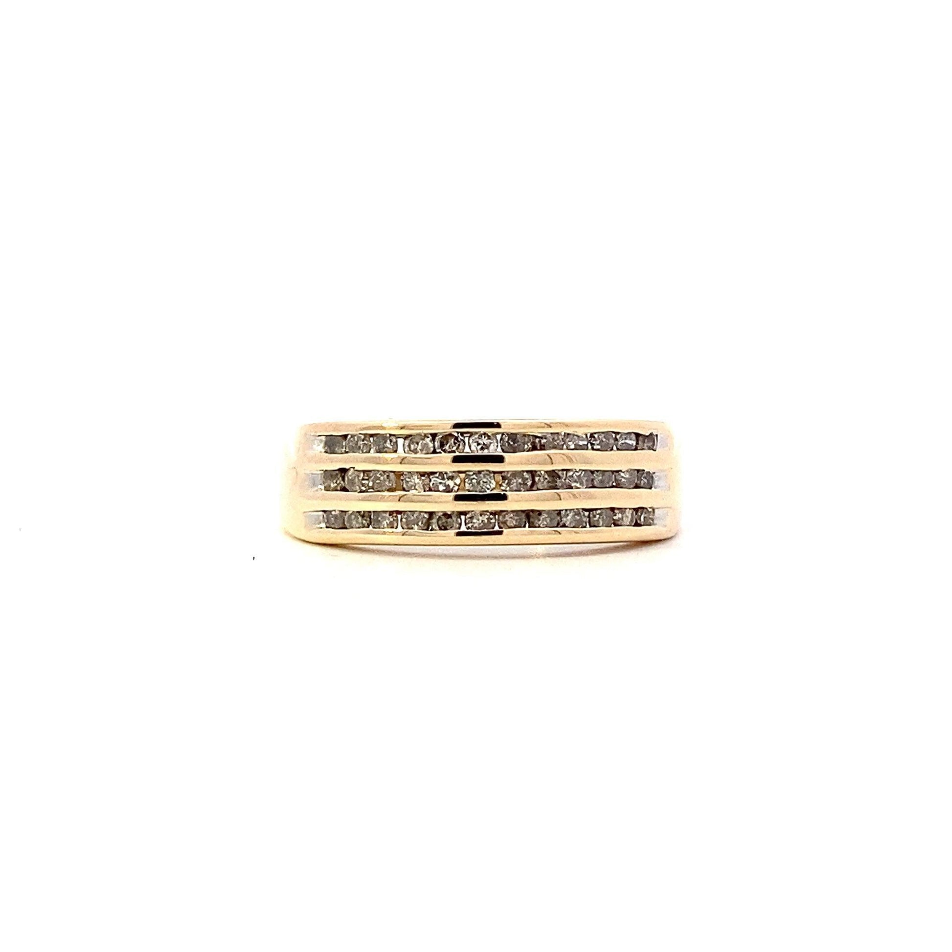 Anillo de Diamantes de Oro Amarillo 10K - 0.44ct - ipawnishop.com