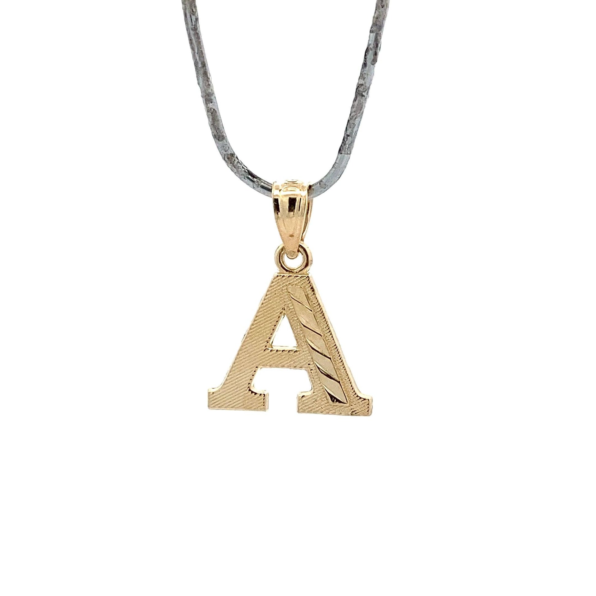 10K Yellow Gold Letter "A" Pendant - ipawnishop.com