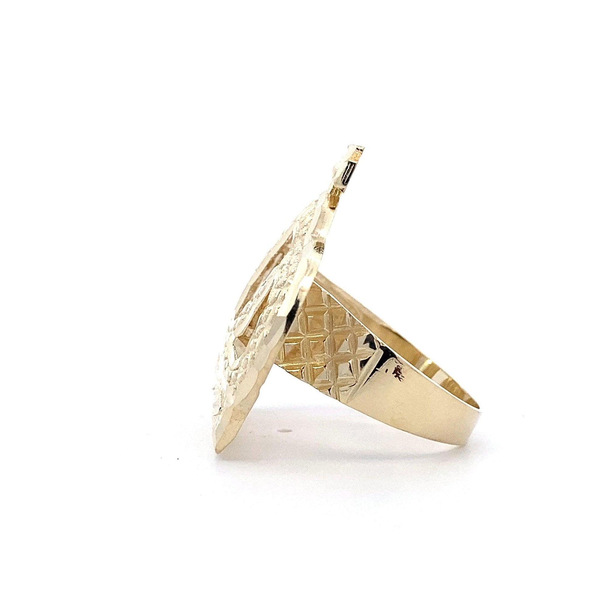10K Yellow Gold Nugget Crown Ring - ipawnishop.com