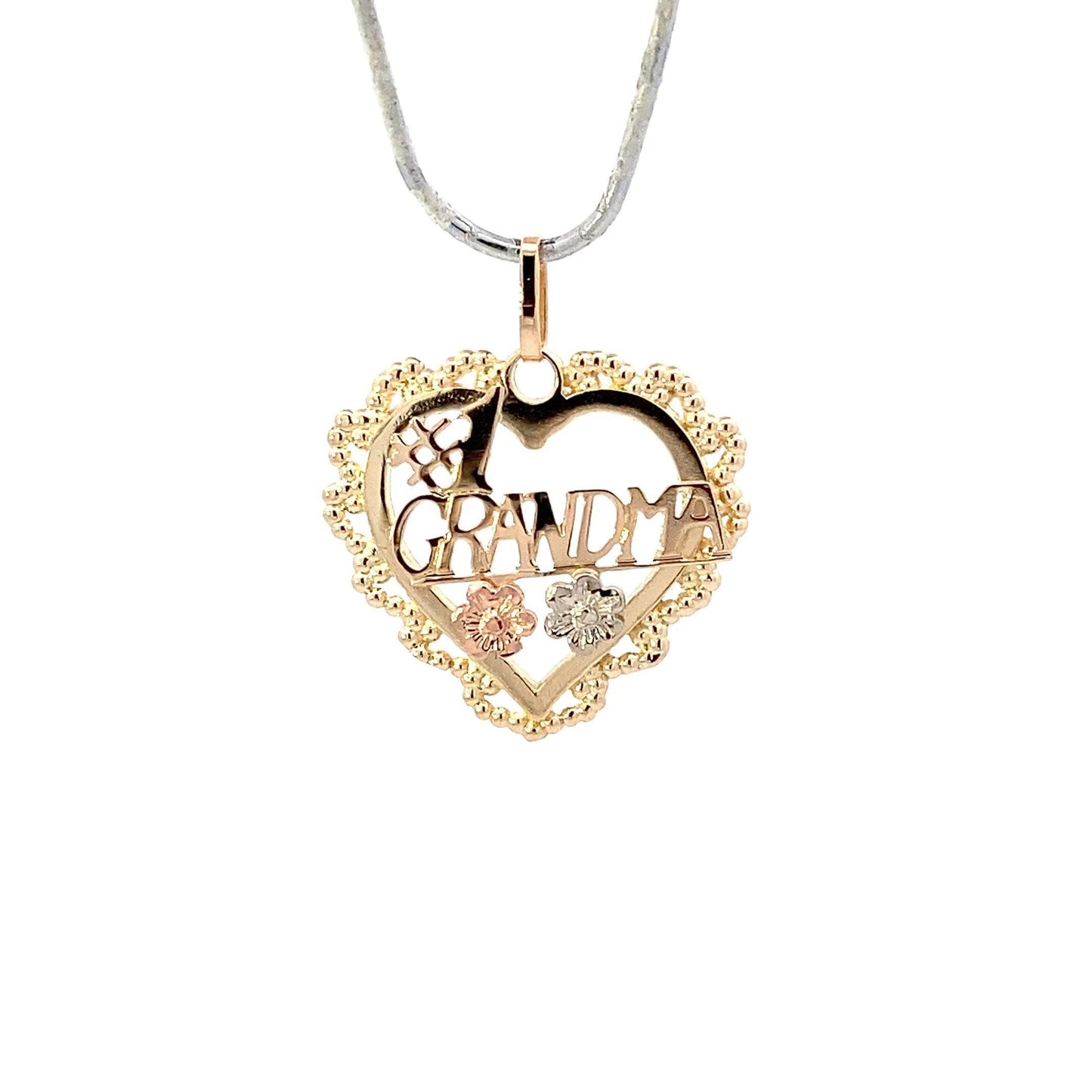 14K Tri-Color Gold #1 Grandma Pendant - ipawnishop.com