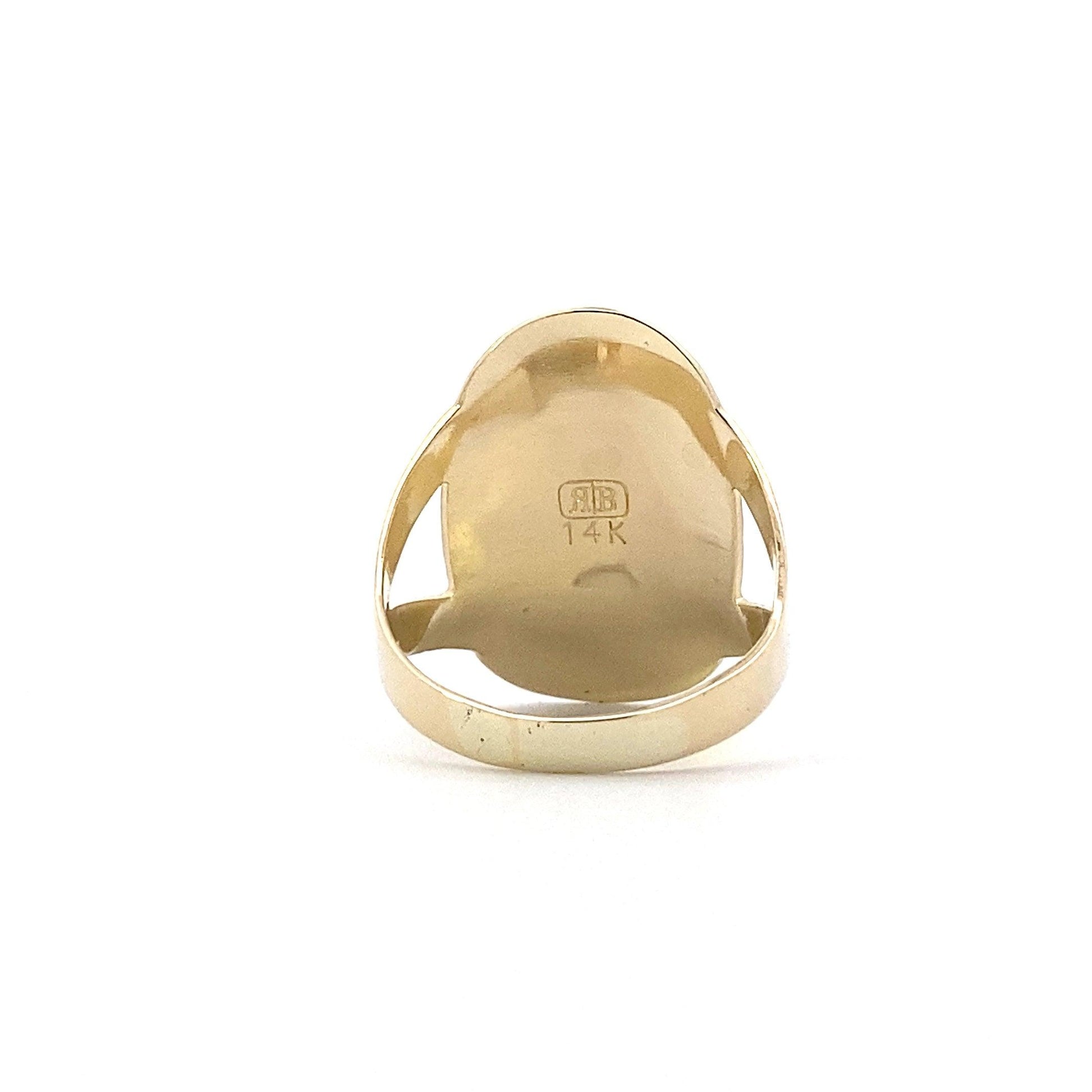 14K Tri-Color Gold "15" Flower Ring - ipawnishop.com