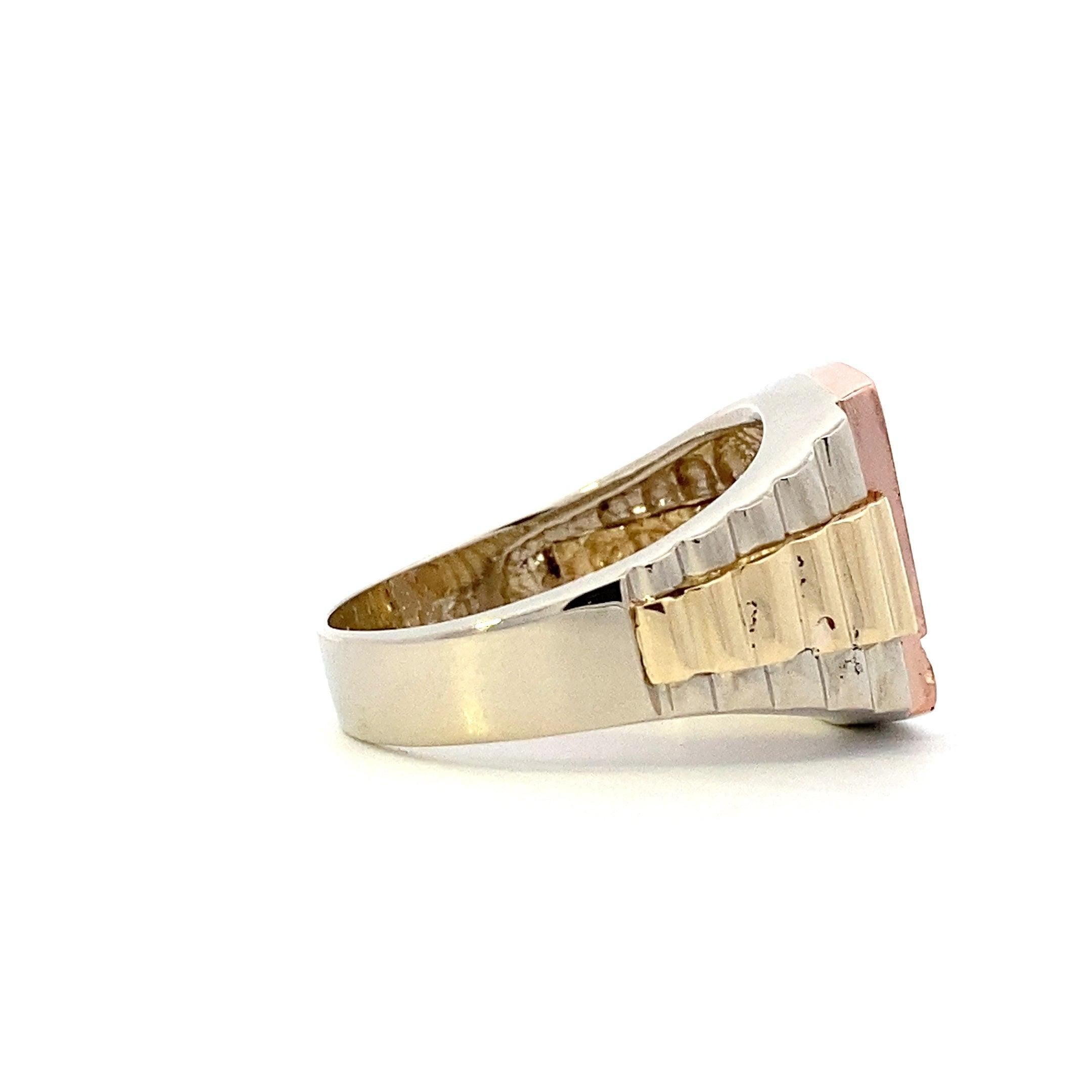 14K Tri-Color Gold Diamond Ring - 0.52ct - ipawnishop.com