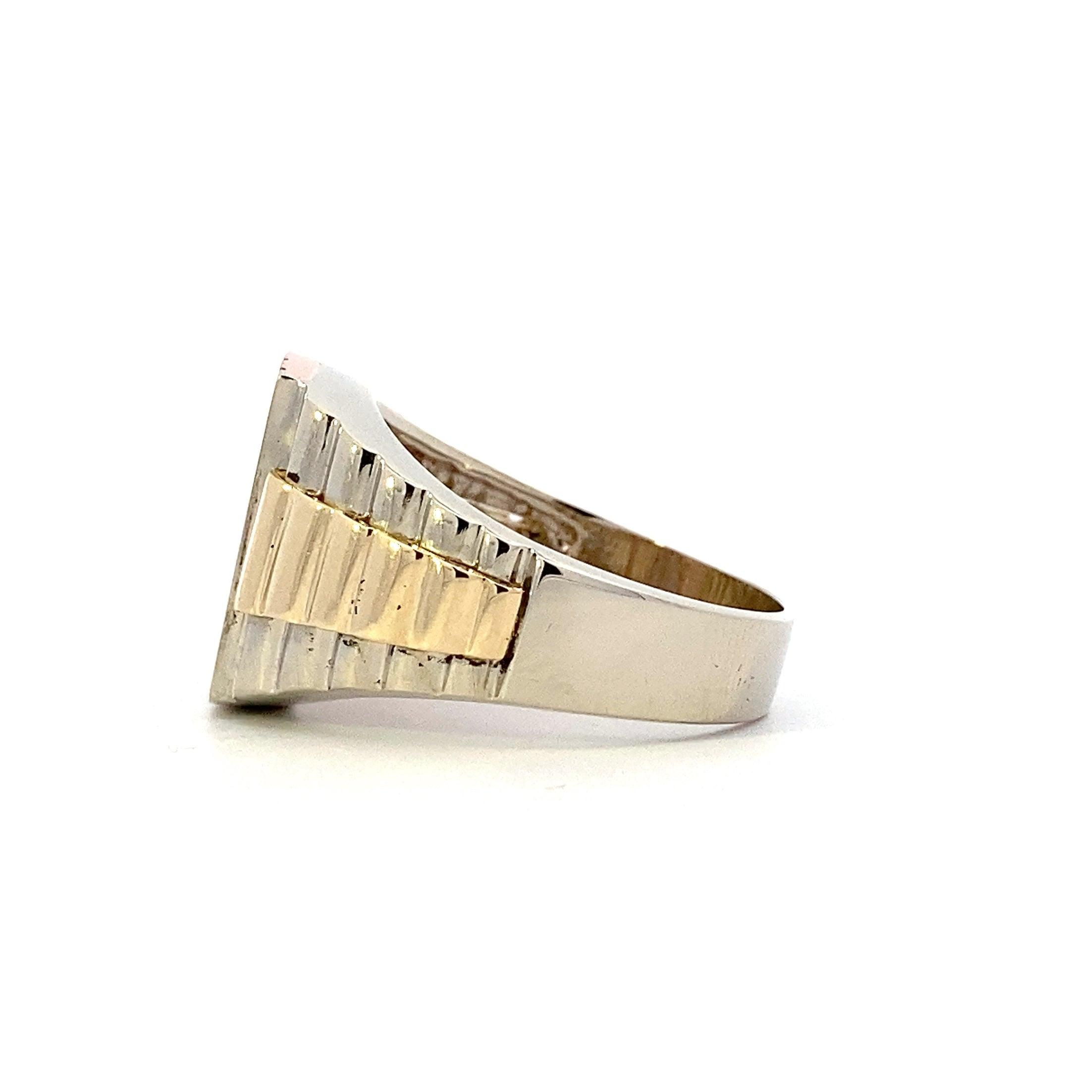 14K Tri-Color Gold Diamond Ring - 0.52ct - ipawnishop.com