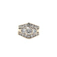 14K White Gold Diamond Engagement & Wedding Ring Set With Guard - 1.75ct - ipawnishop.com