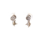 14K Oro Blanco Diamante Solitario Tornillo Volver Pendientes - 0.47ct - ipawnishop.com