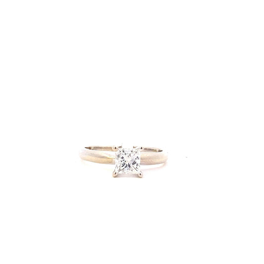 14K White Gold Diamond Solitaire Women's Ring - 0.70ct - ipawnishop.com