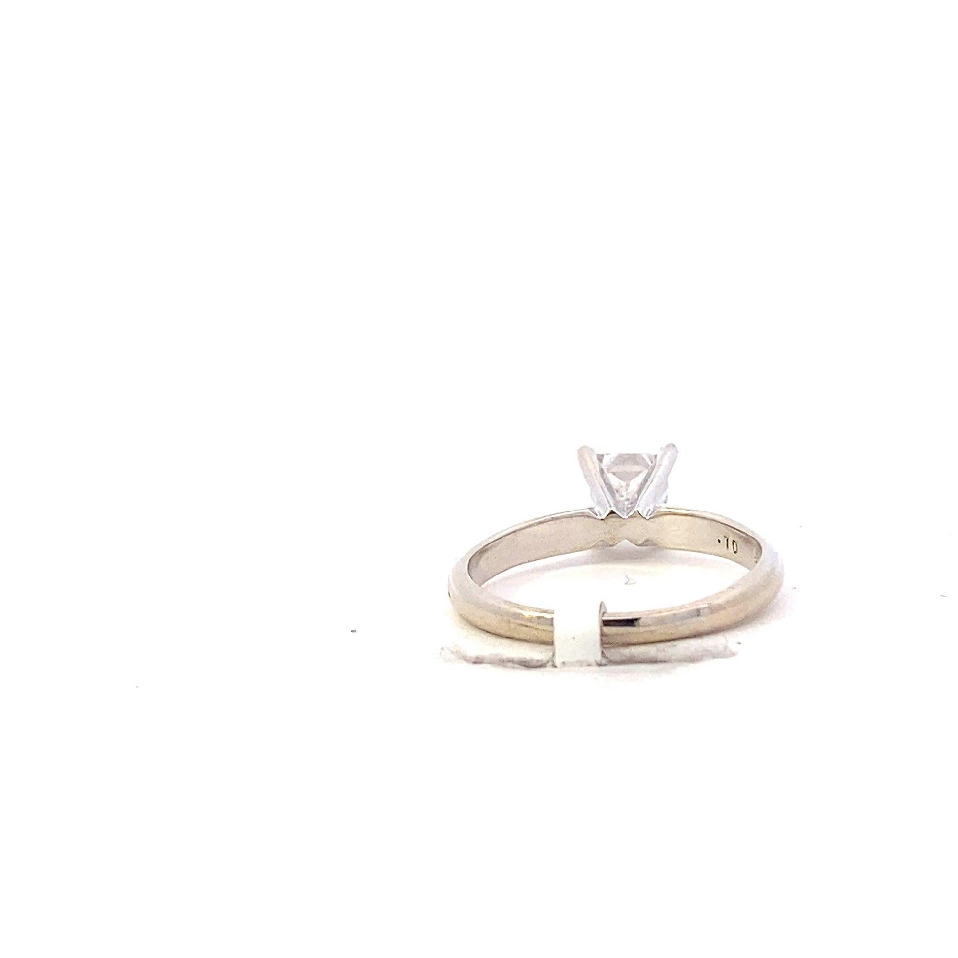 14K Anillo de Oro Blanco Diamante Solitario de la Mujer - 0.70ct - ipawnishop.com