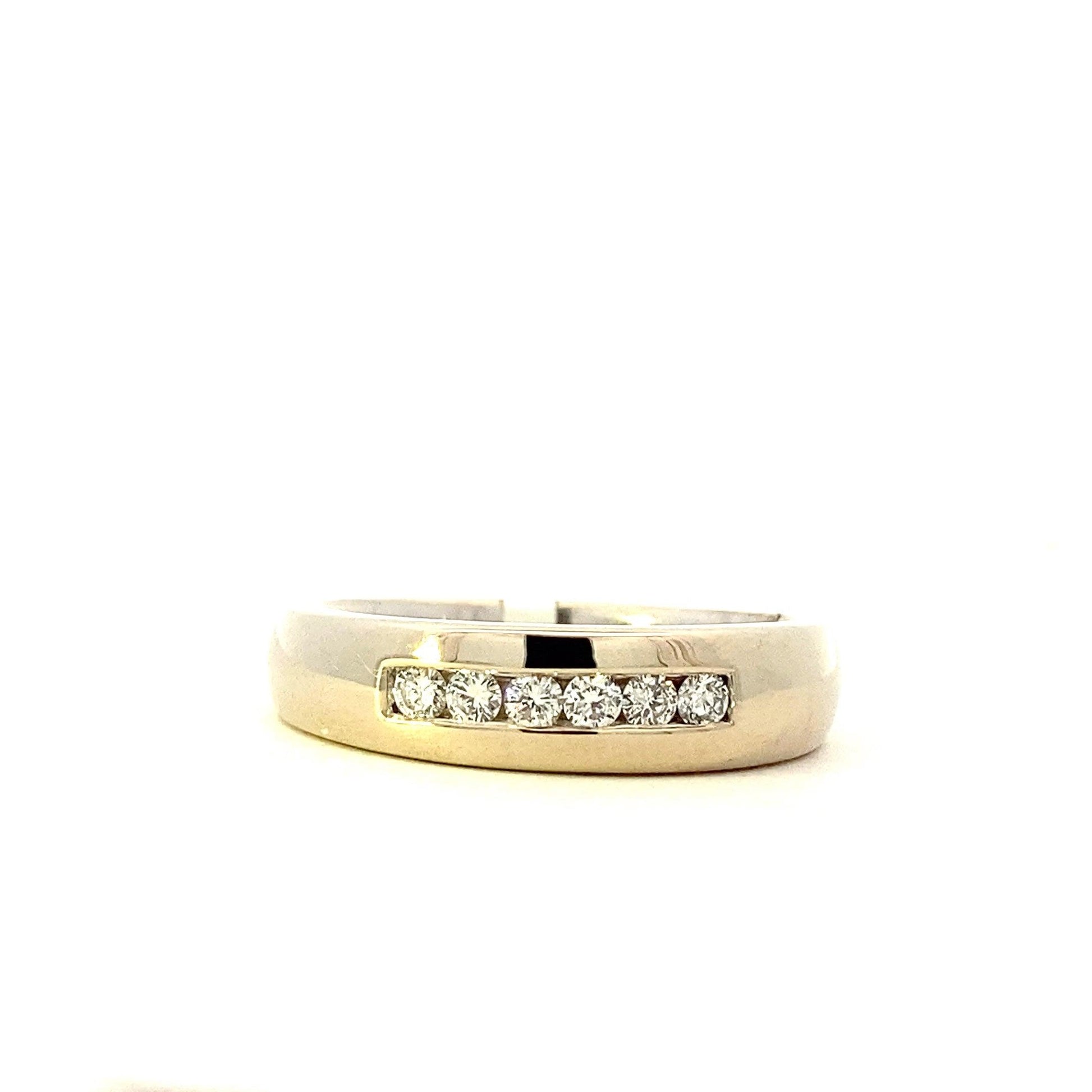 Anillo de Diamantes para Hombre en Oro Blanco 14K - 0.29ct - ipawnishop.com