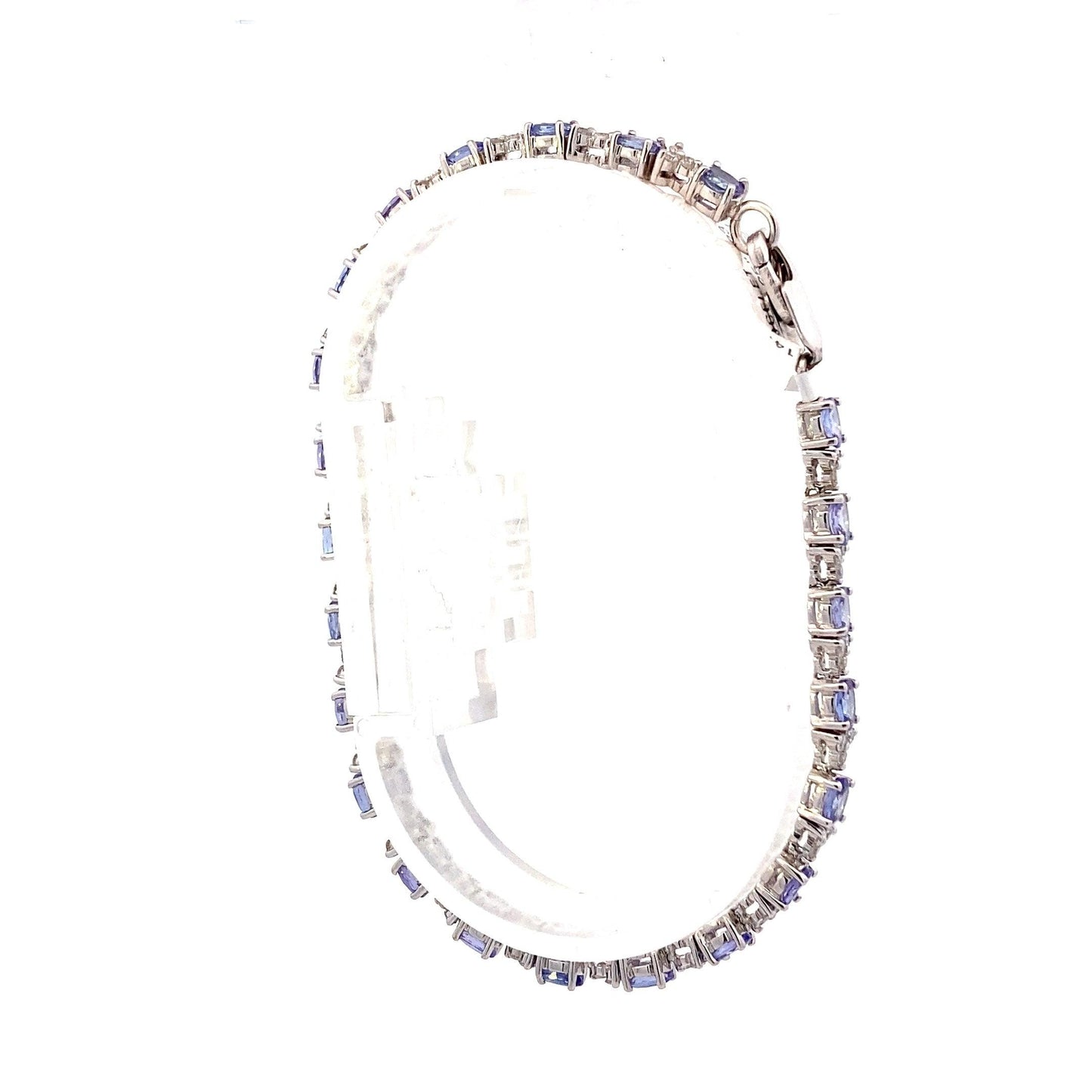 14K White Gold Tanzanite & Diamond Bracelet - 1.06 CTTW - ipawnishop.com