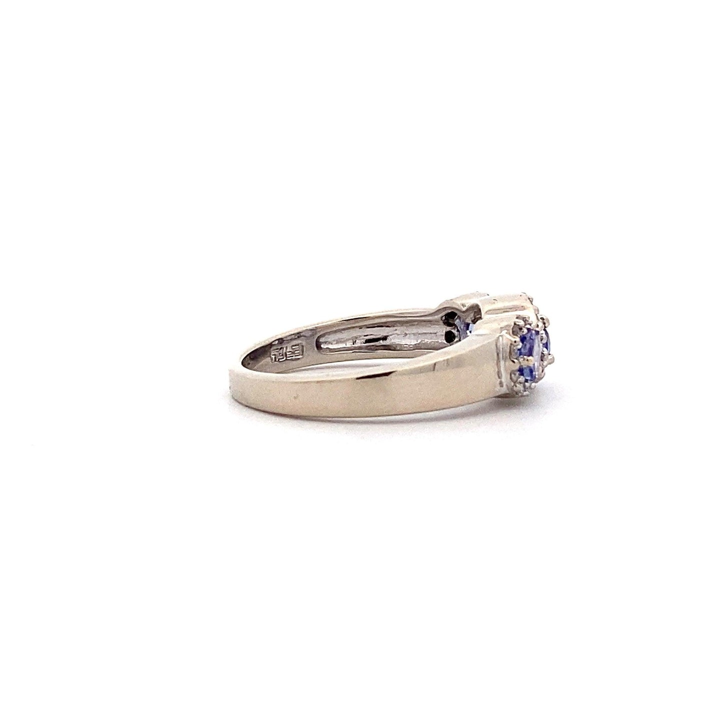 14K White Gold Tanzanite Women's Diamond Ring - 0.30ct - ipawnishop.com