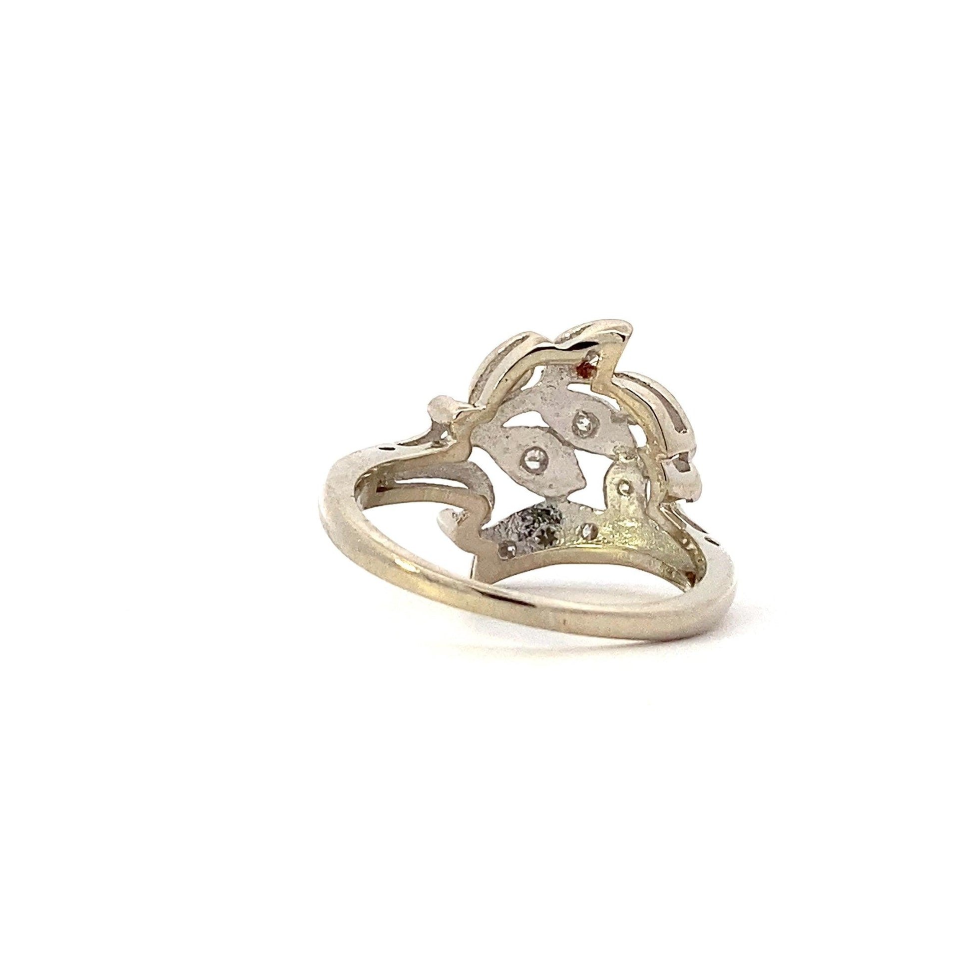 Anillo de Diamantes para Mujer en Oro Blanco 14K - 0.17ct - ipawnishop.com