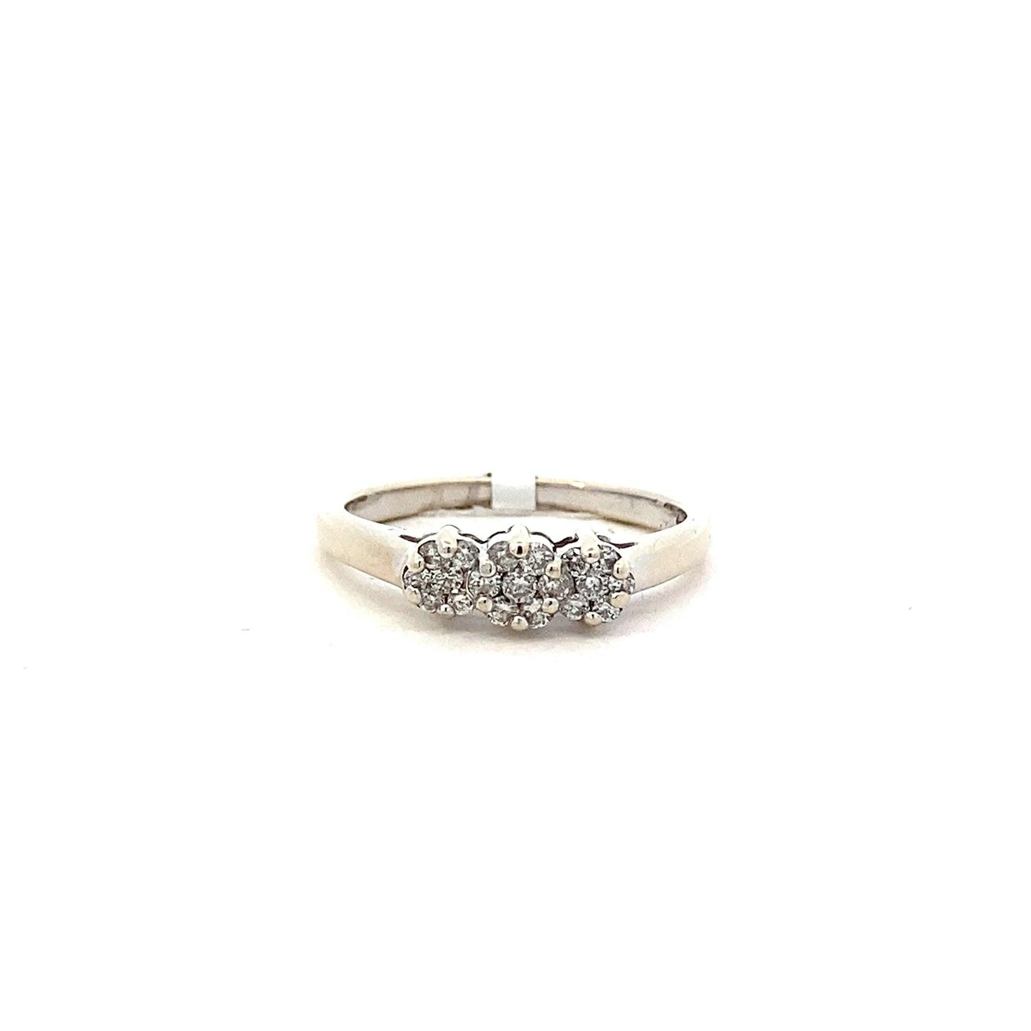 Anillo de Diamantes para Mujer en Oro Blanco 14K - 0.20ct - ipawnishop.com