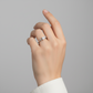 Anillo de diamantes para mujer en oro blanco de 14 quilates - 0.33ct
