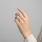 Anillo de diamantes para mujer en oro blanco de 14 quilates - 0.36ct