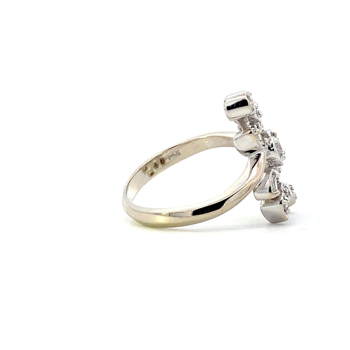 Anillo de Diamantes para Mujer en Oro Blanco 14K - 0.37ct - ipawnishop.com