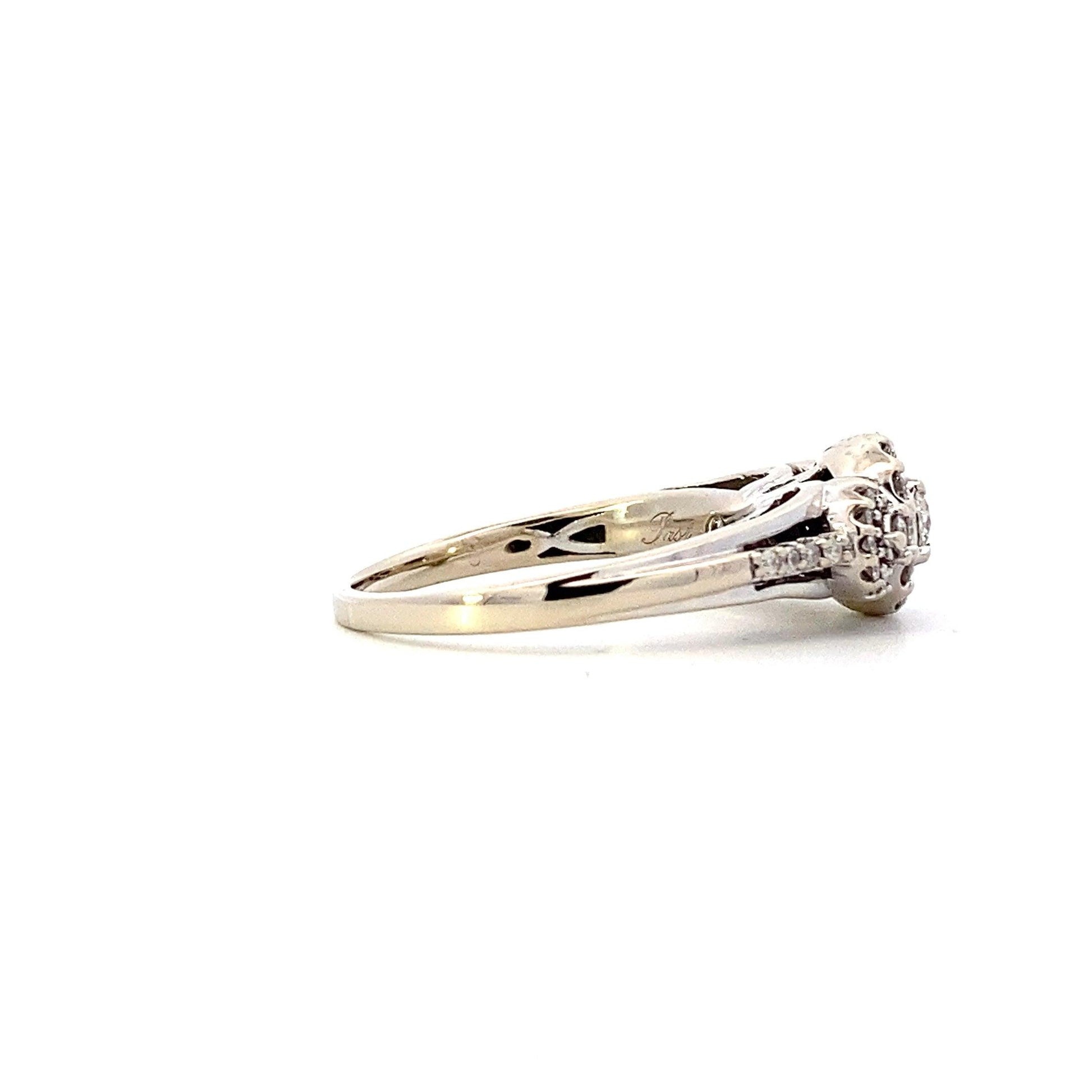 Anillo de Diamantes para Mujer en Oro Blanco 14K - 0.48ct - ipawnishop.com