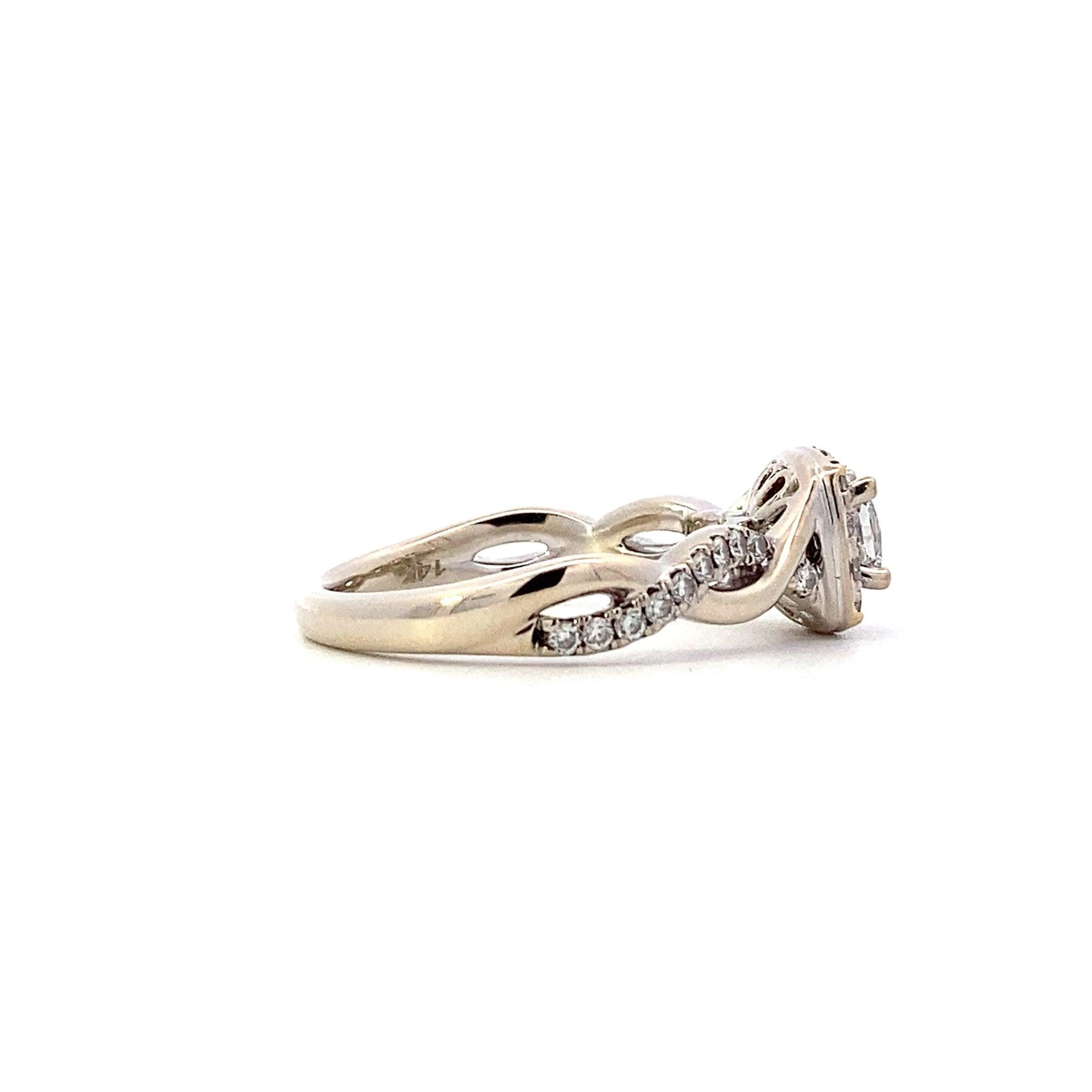 Anillo de Diamantes para Mujer en Oro Blanco 14K - 0.75ct - ipawnishop.com