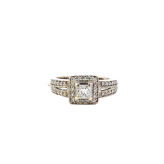 14K White Gold Women's Diamond Ring - 0.79ct - ipawnishop.com