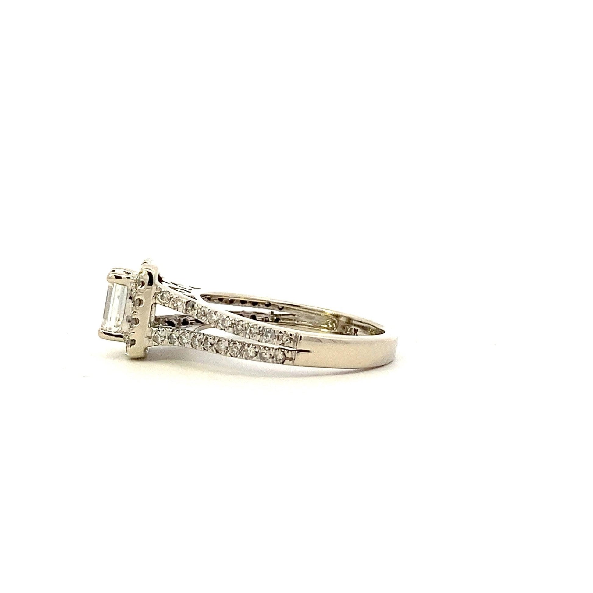 Anillo de Diamantes para Mujer en Oro Blanco 14K - 0.97ct - ipawnishop.com
