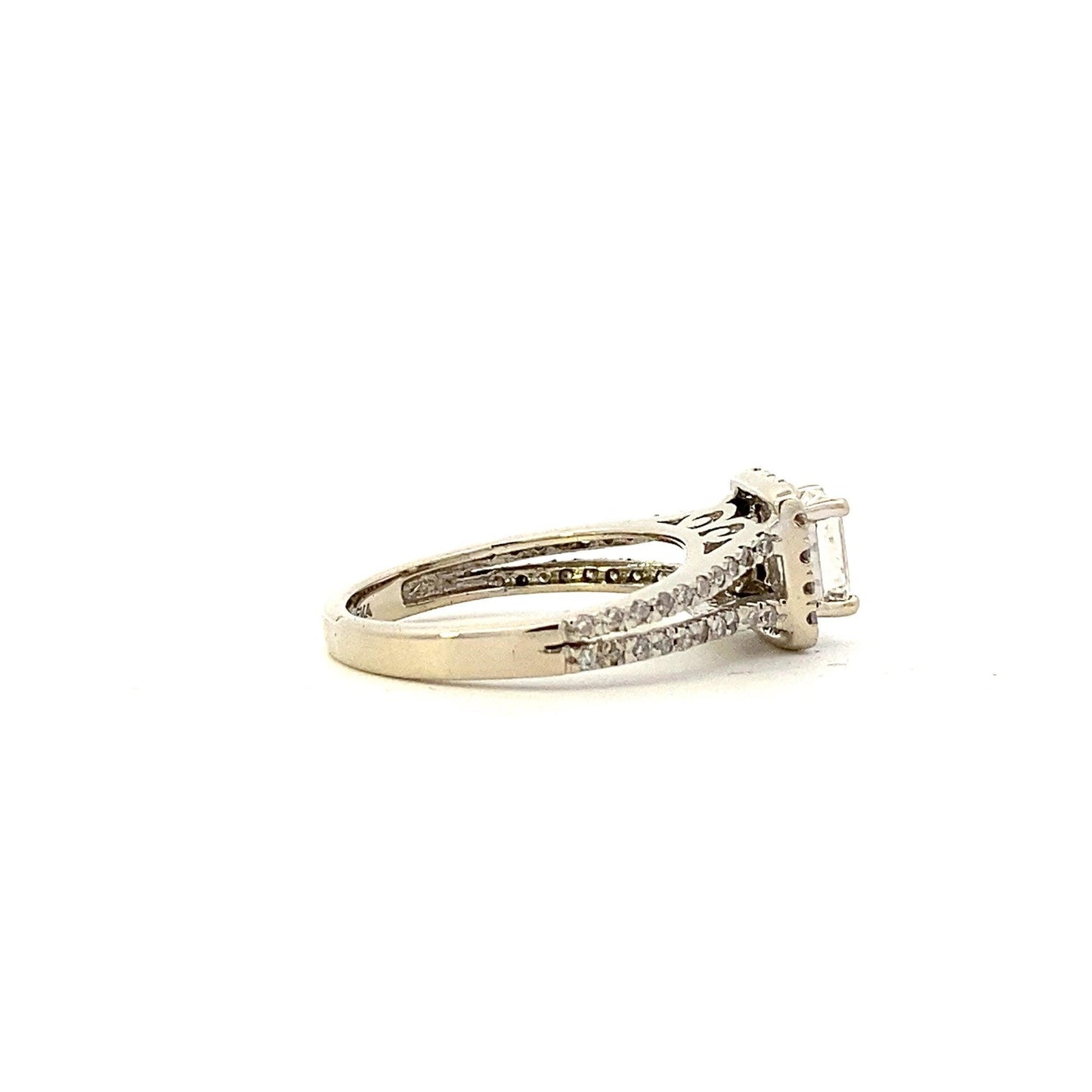 Anillo de Diamantes para Mujer en Oro Blanco 14K - 0.97ct - ipawnishop.com