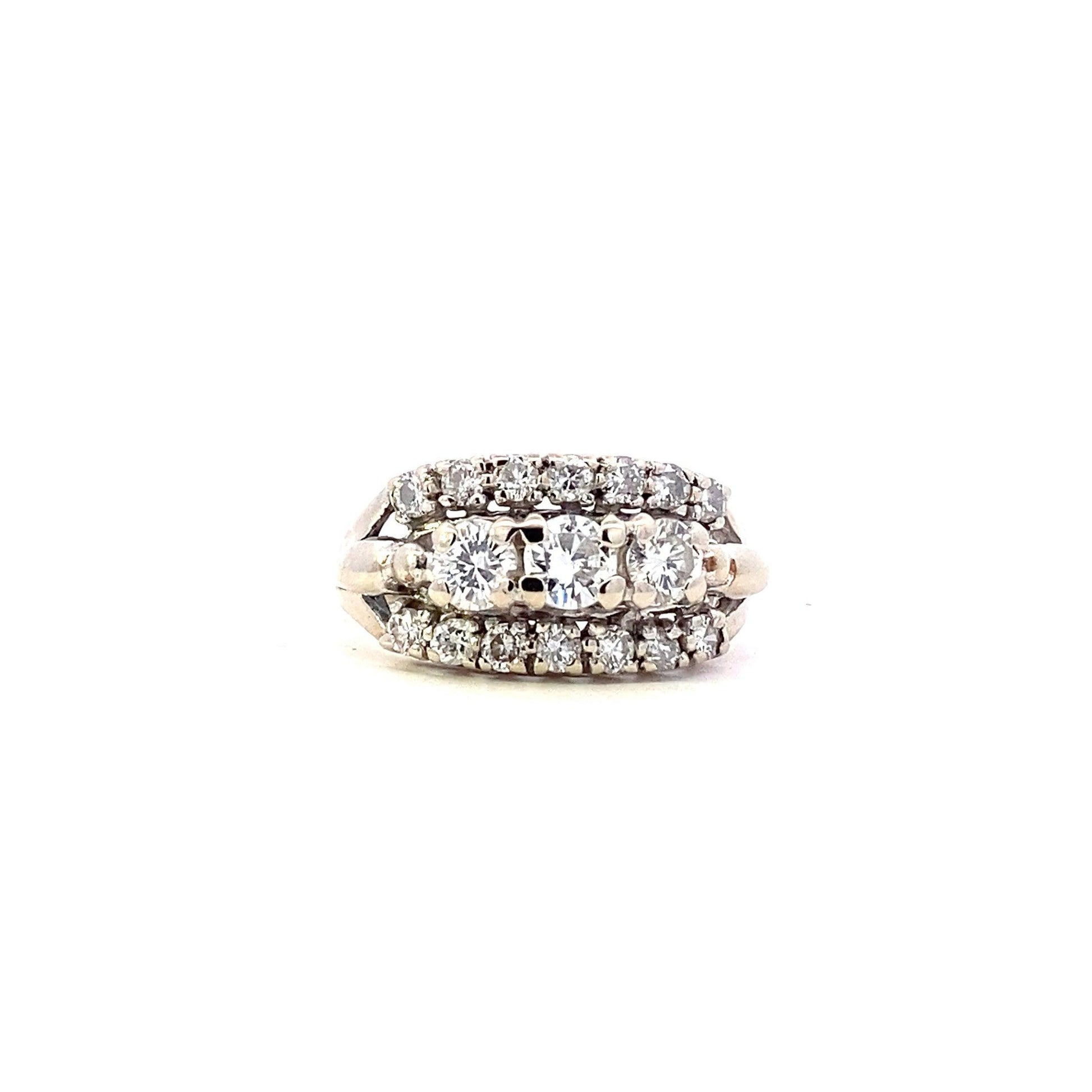 14K White Gold Women's Diamond Ring - 1.02ct - ipawnishop.com