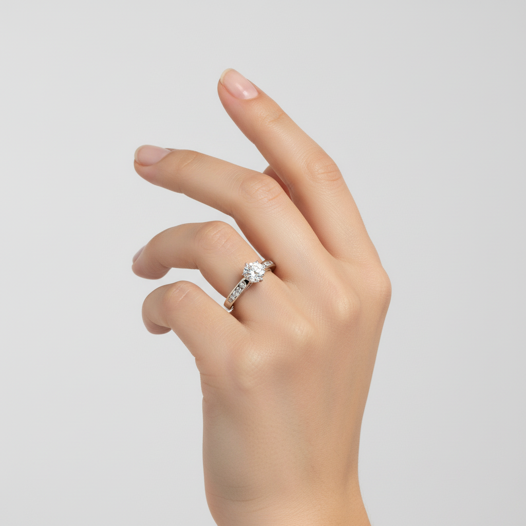 14K White Gold Women's Diamond Ring - 1.22ct