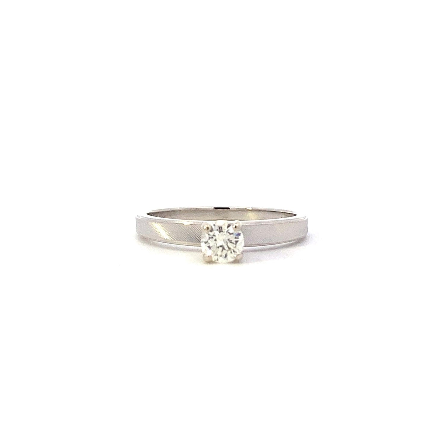 14K White Gold Women's Diamond Solitaire Ring - 0.31ct - ipawnishop.com