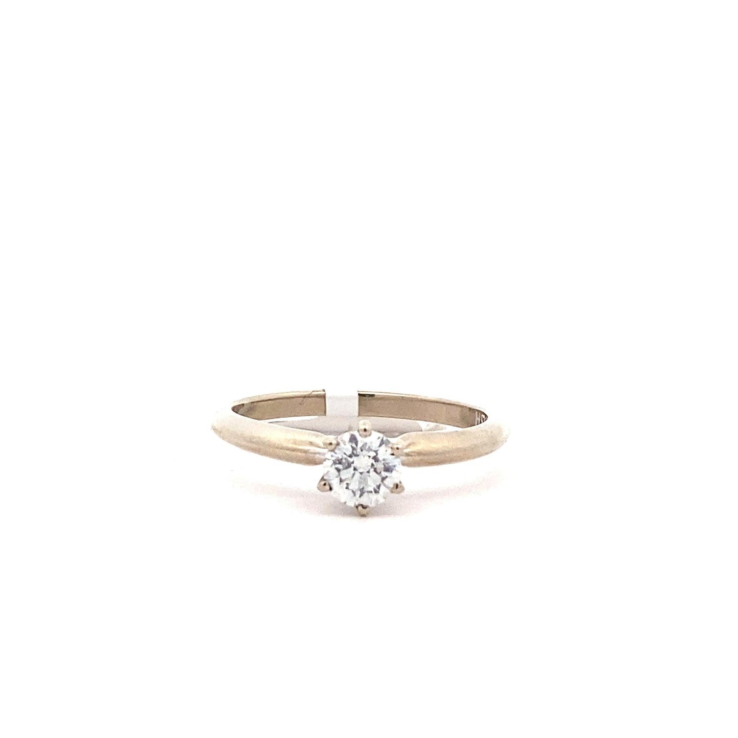 14K White Gold Women's Diamond Solitaire Ring - 0.50ct - ipawnishop.com