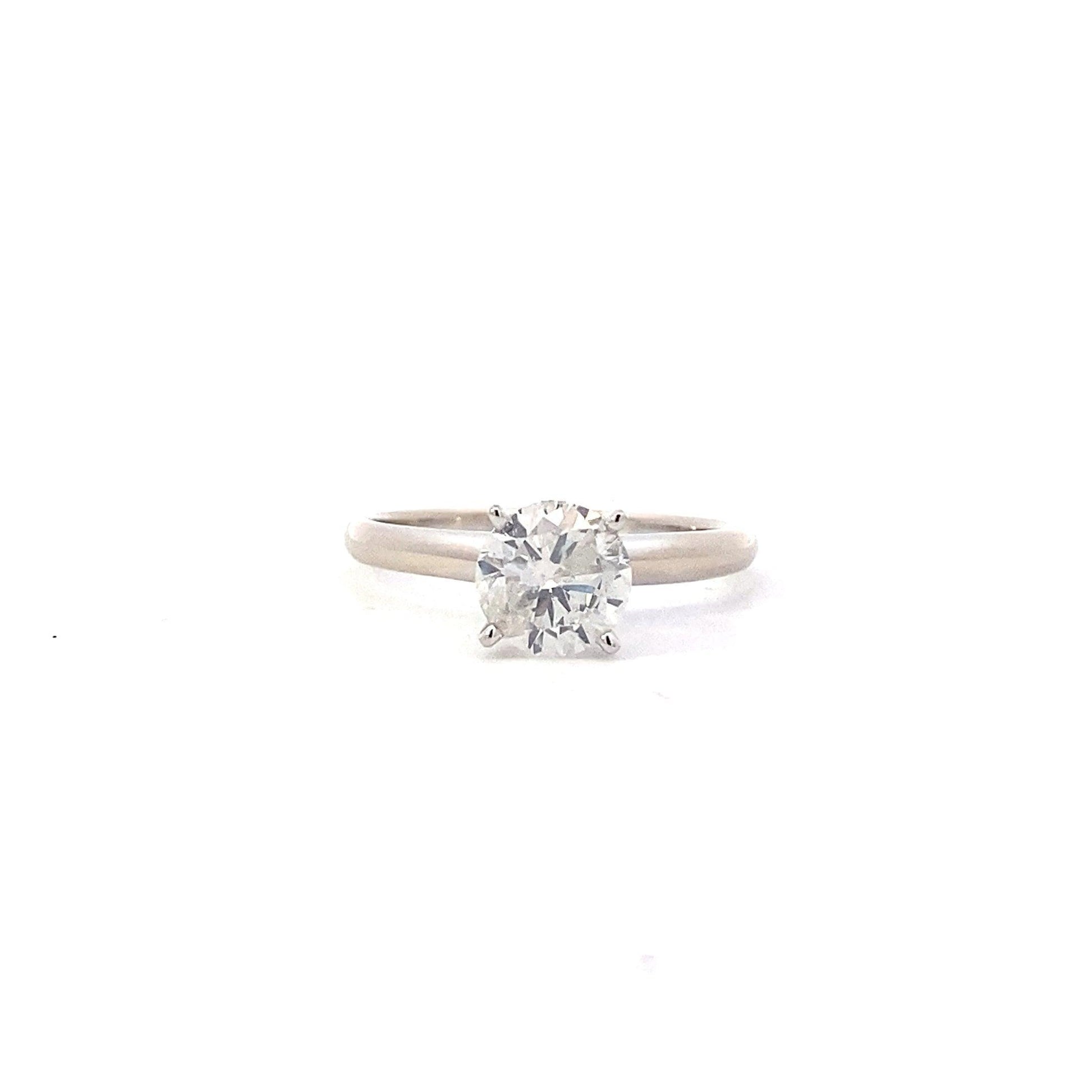 Anillo Solitario de Diamantes para Mujer en Oro Blanco 14K - 1.15ct - ipawnishop.com